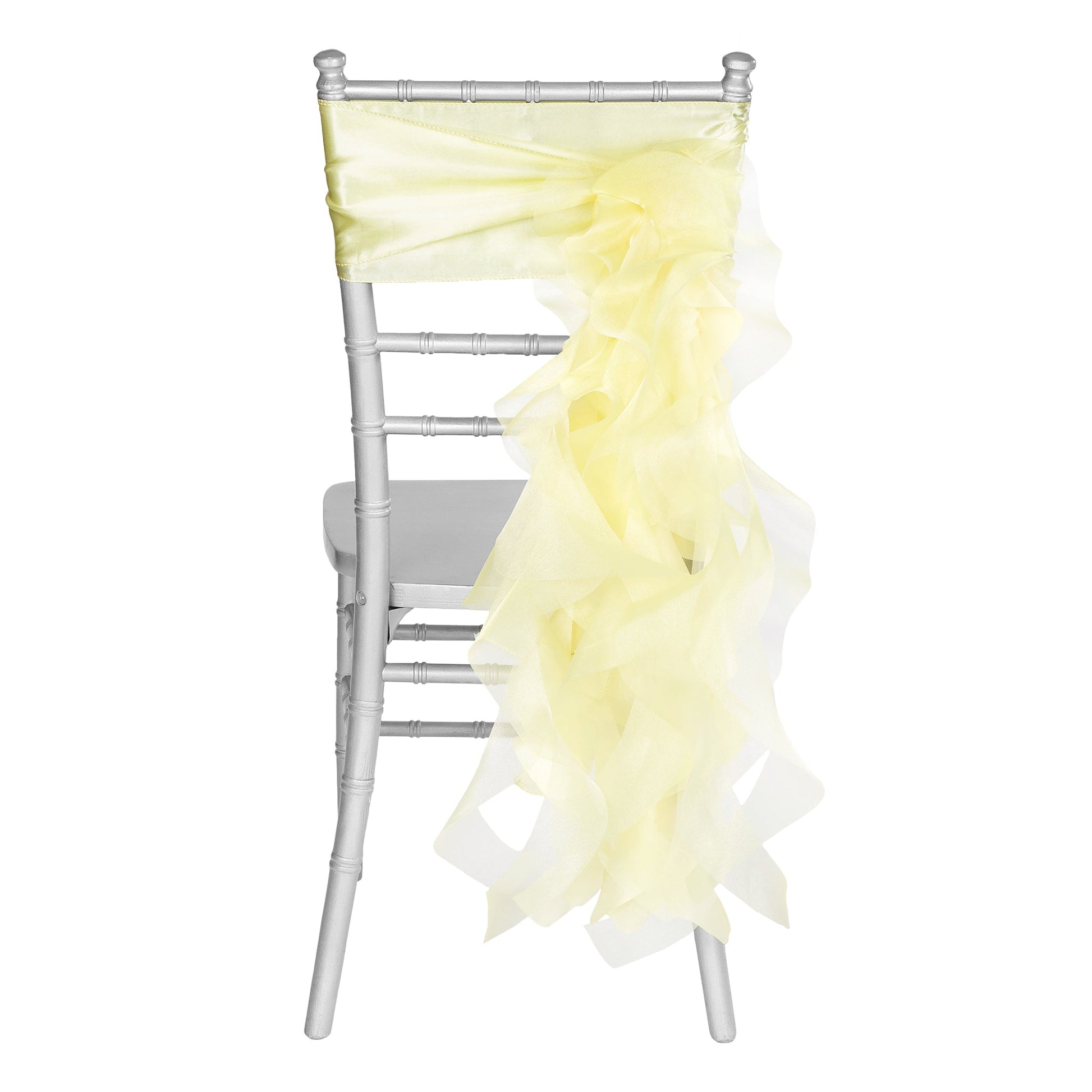 Curly Willow Chair Sash - Pastel Yellow - CV Linens