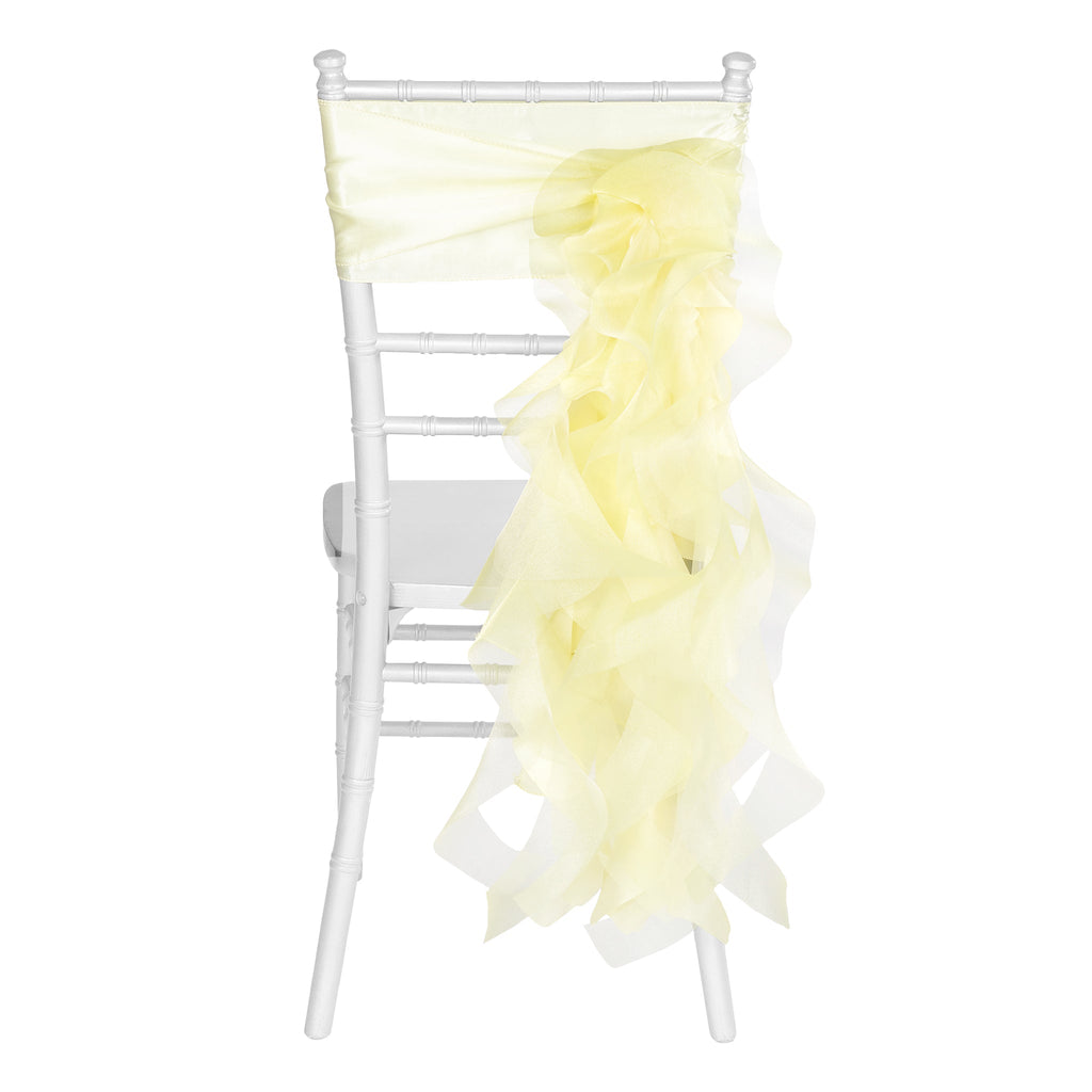 Curly Willow Chair Sash - Pastel Yellow - CV Linens