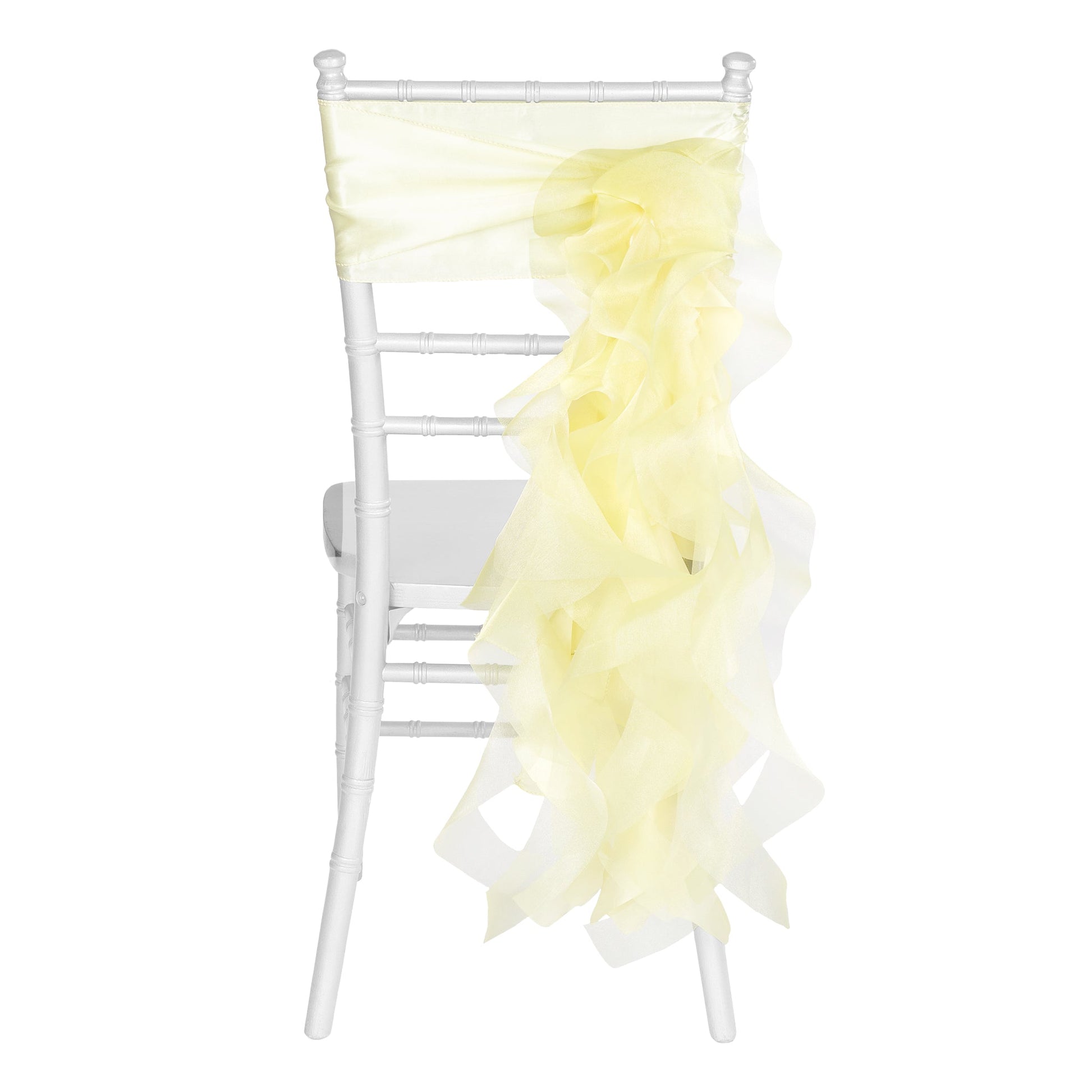 Curly Willow Chair Sash - Pastel Yellow - CV Linens