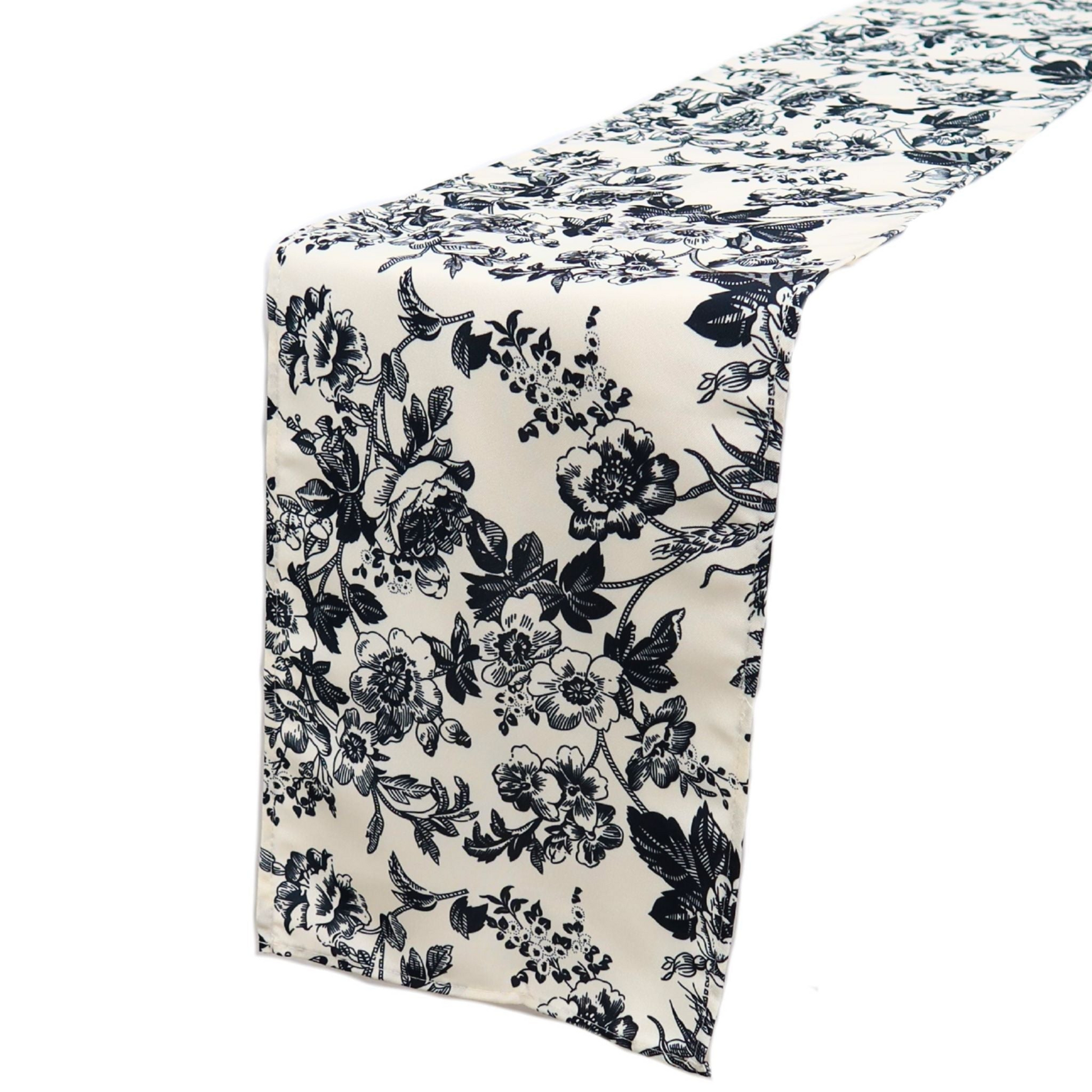 French Toile Table Runner - Black
