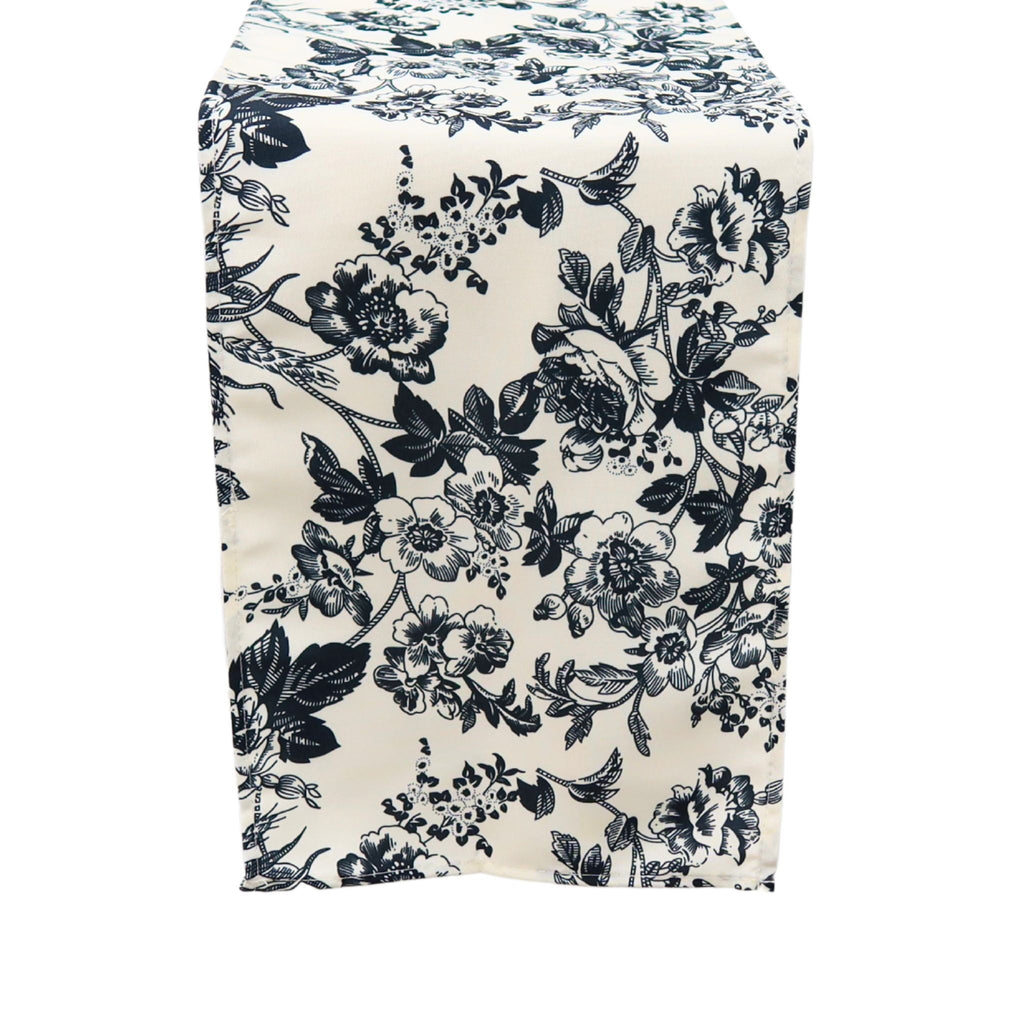 French Toile Table Runner - Black

