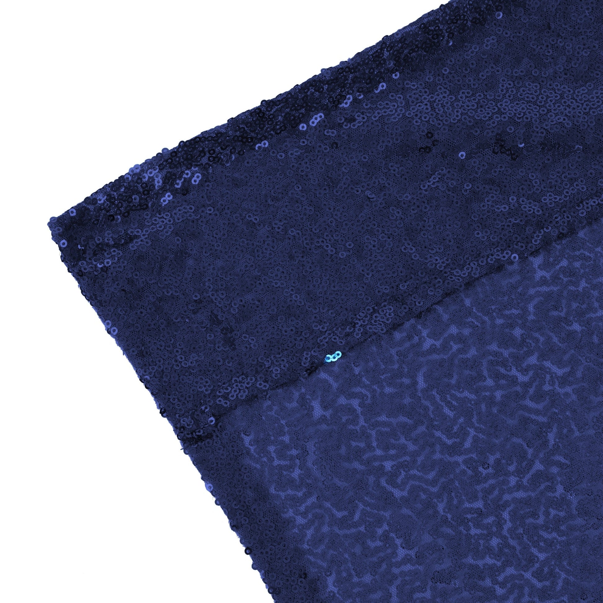 Glitz Sequin Mesh Net 10ft H x 52" W Drape/Backdrop panel - Navy Blue (New Tone)