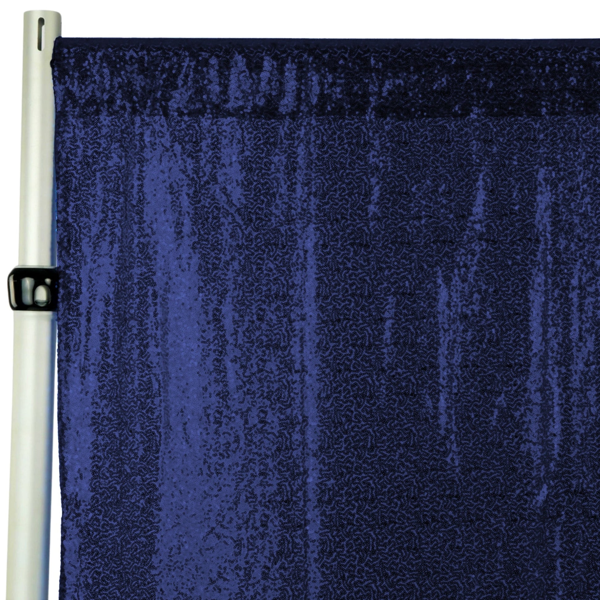 Glitz Sequin Mesh Net 10ft H x 52" W Drape/Backdrop panel - Navy Blue (New Tone)