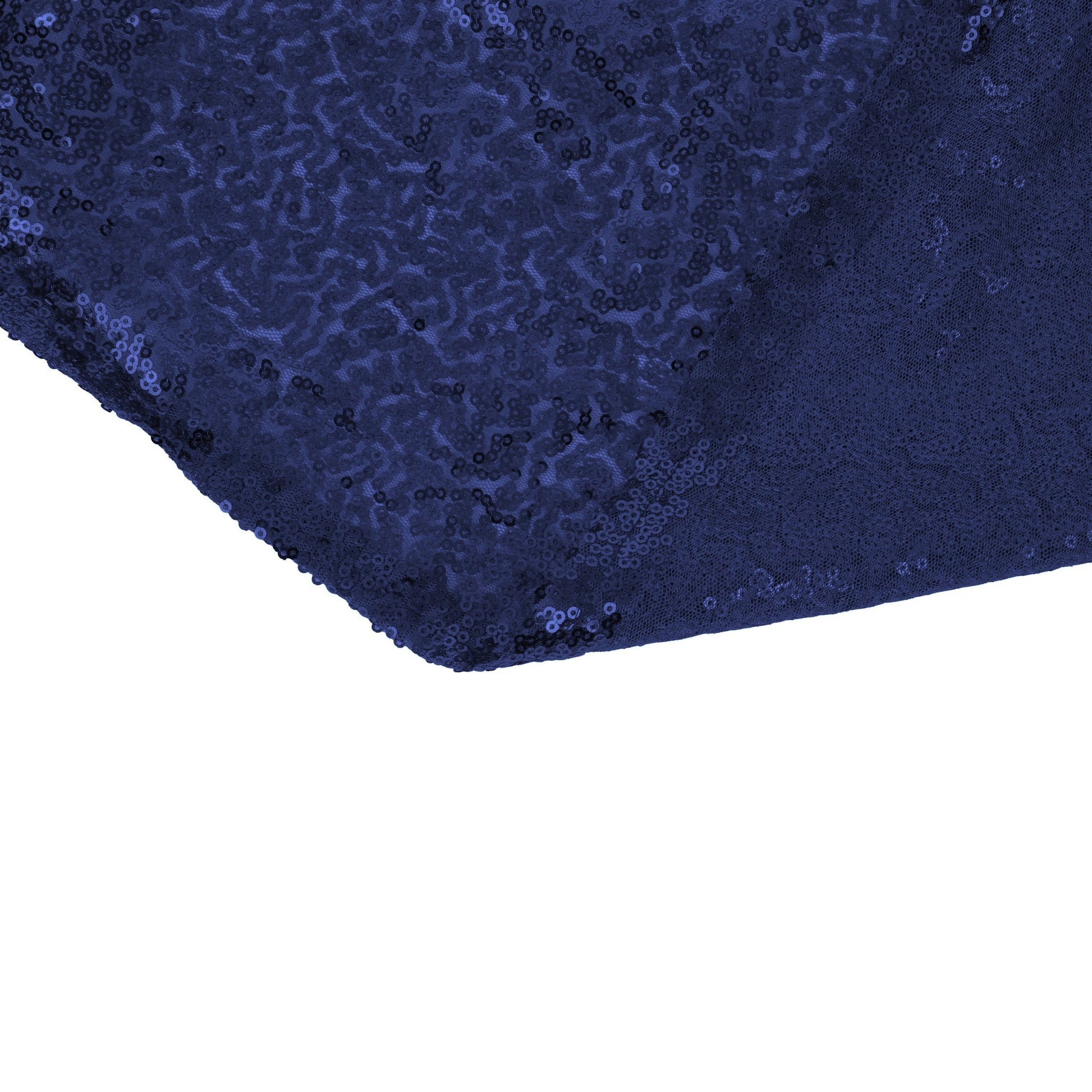 Glitz Sequin Mesh Net 10ft H x 52" W Drape/Backdrop panel - Navy Blue (New Tone)
