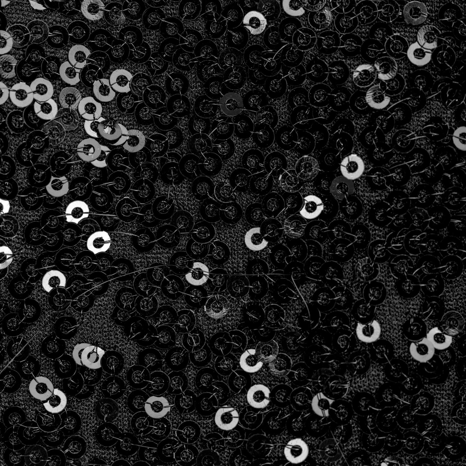 Glitz Sequin Stretch Spandex Banquet Chair Cover - Black - CV Linens