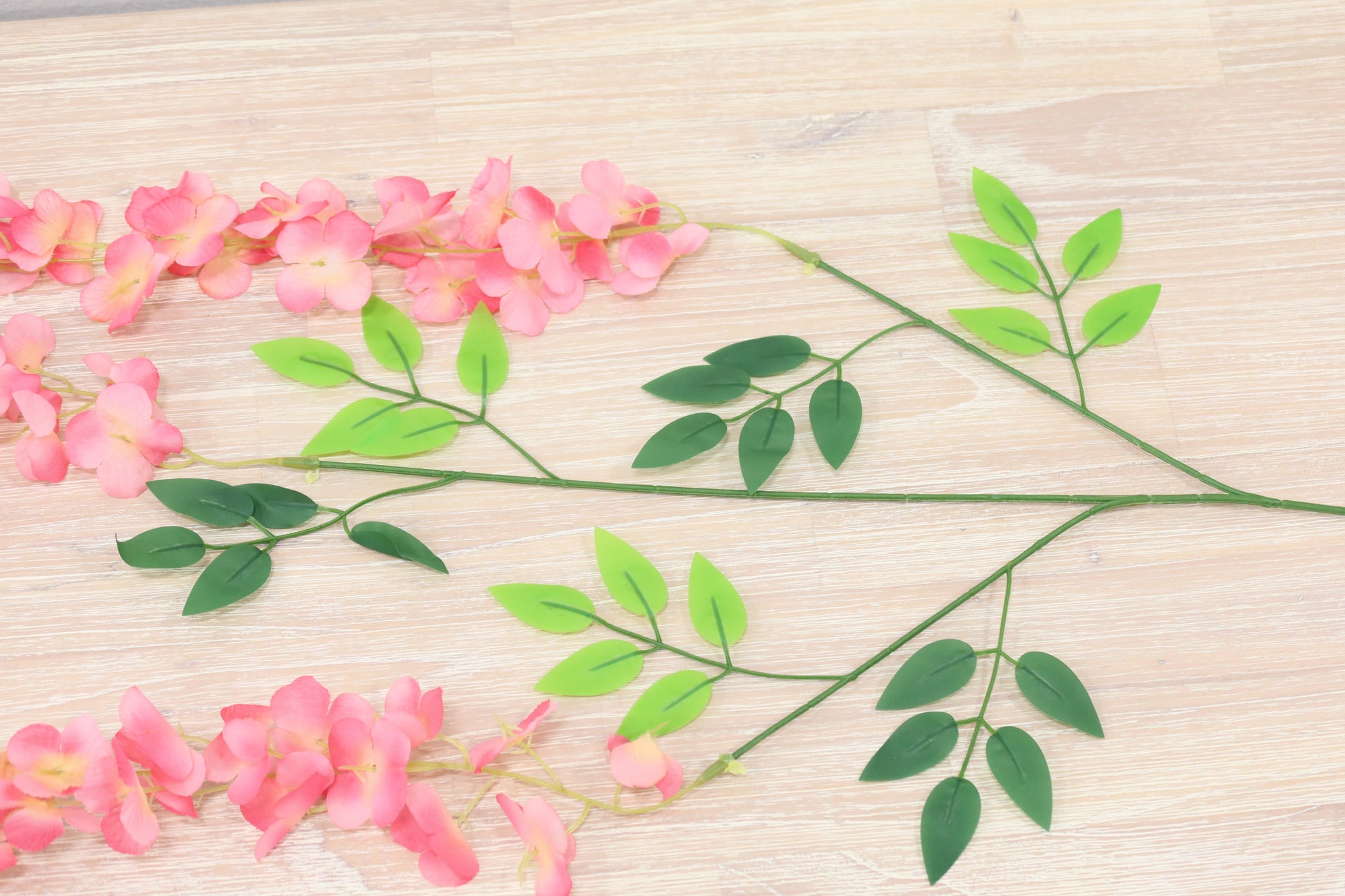 12 Pack Hanging Wisteria Vines Silk Flower Stem - Fuchsia