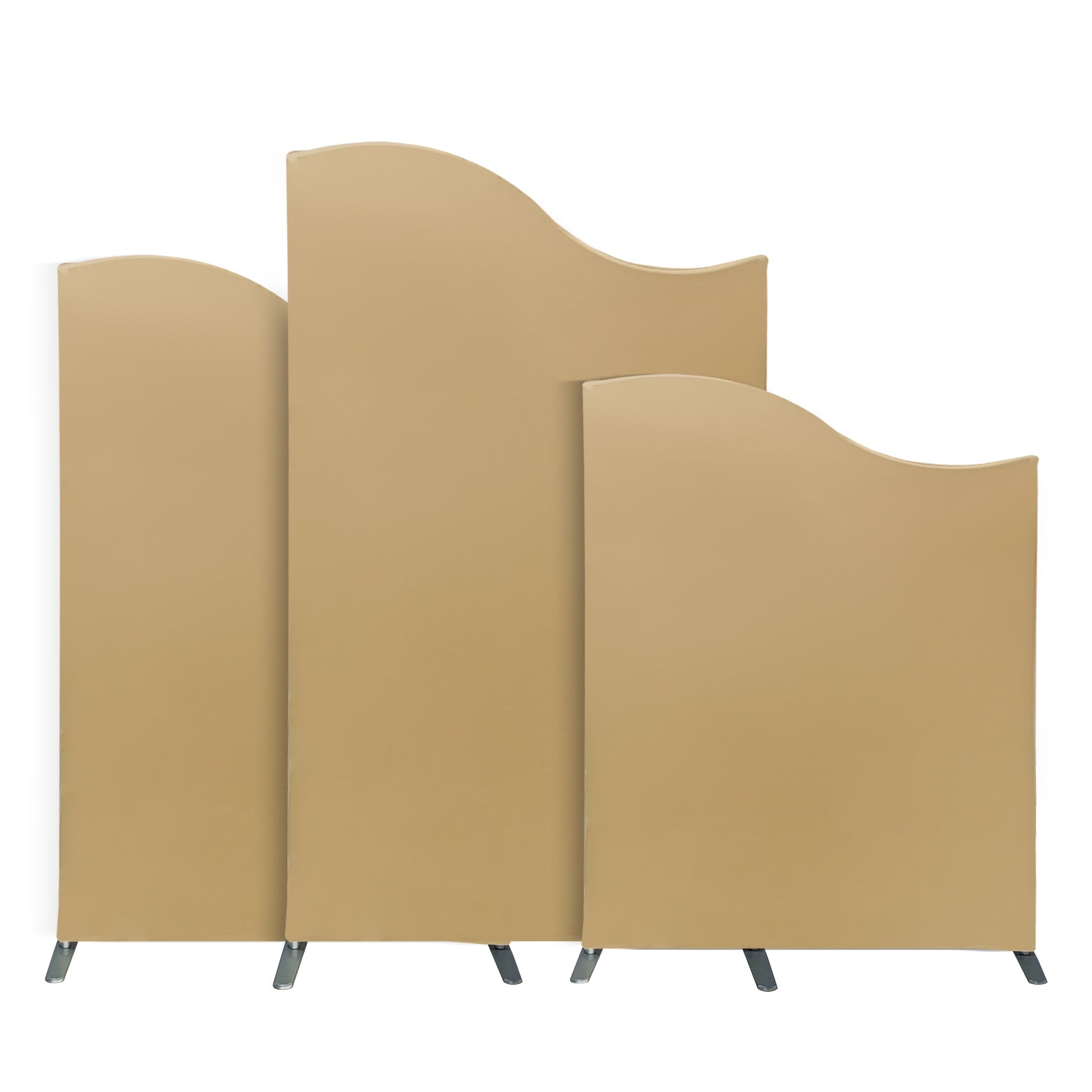Spandex Arch Covers for Heavy Duty Wave Frame Backdrop 3pc/set - Champagne