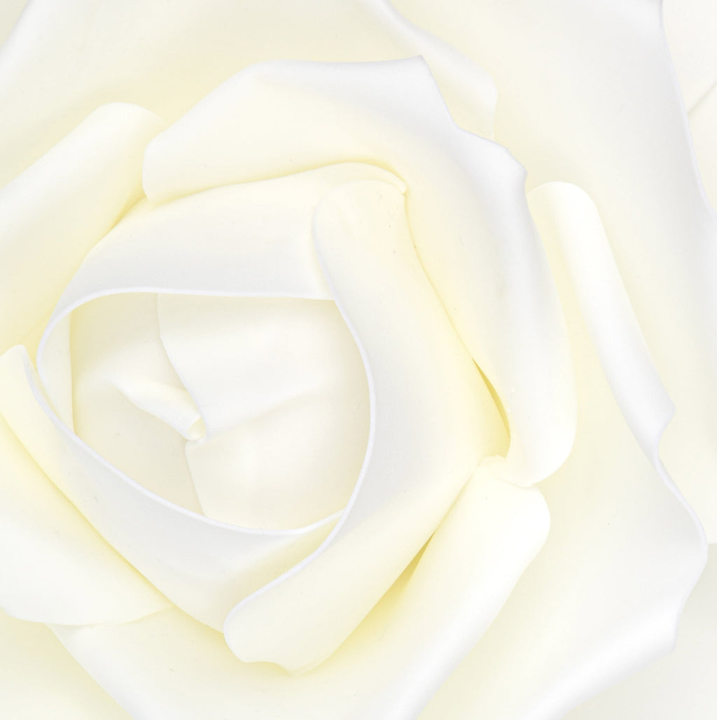 Large Foam Rose Wall Decor 40 cm - Ivory