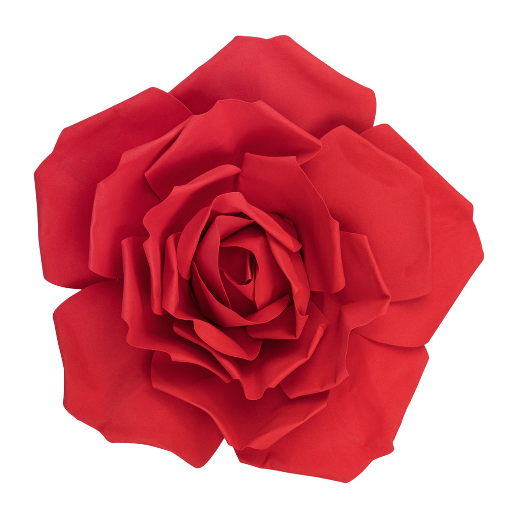 Large Foam Rose Wall Decor 40 cm - Red