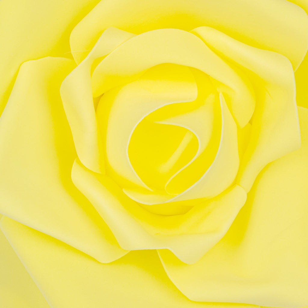 Large Foam Rose Wall Decor 40 cm - Yellow