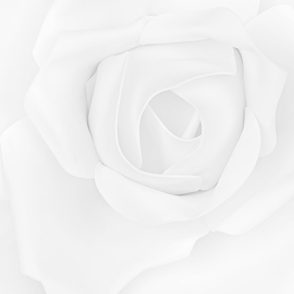 Large Foam Rose Wall Decor 50 cm - White
