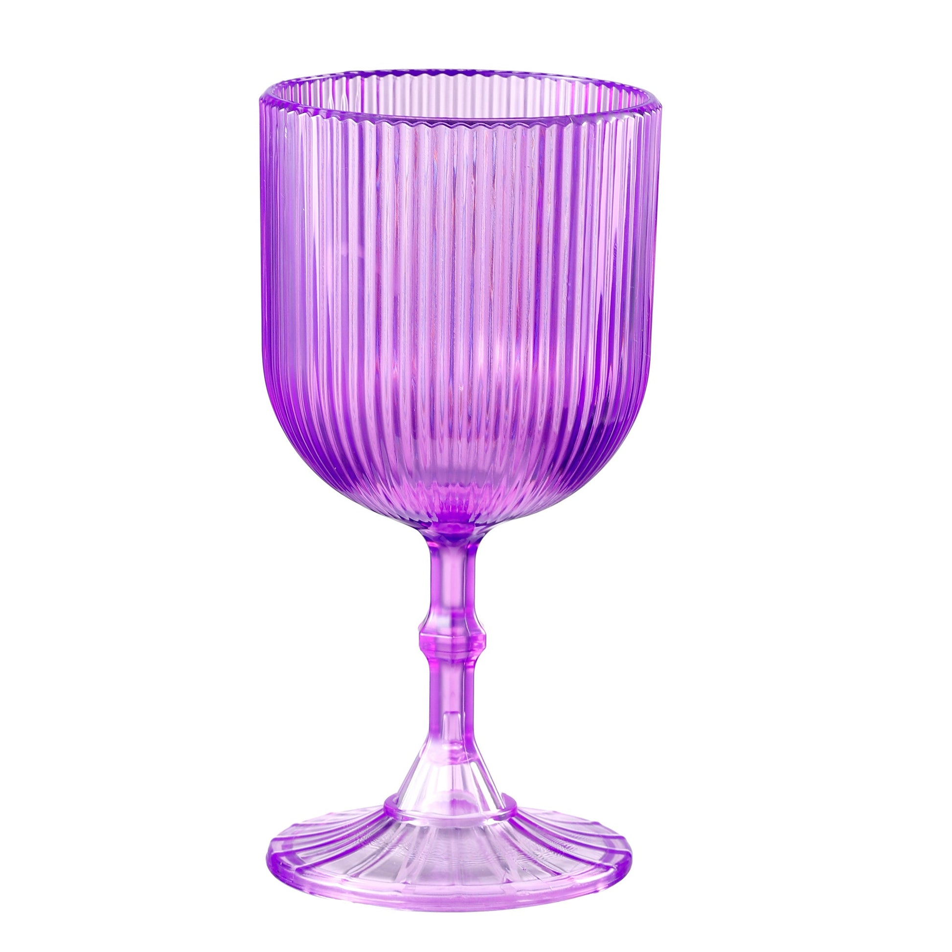Lavender Acrylic 11oz Wine Goblets Ripple Design (6 pcs/pk)