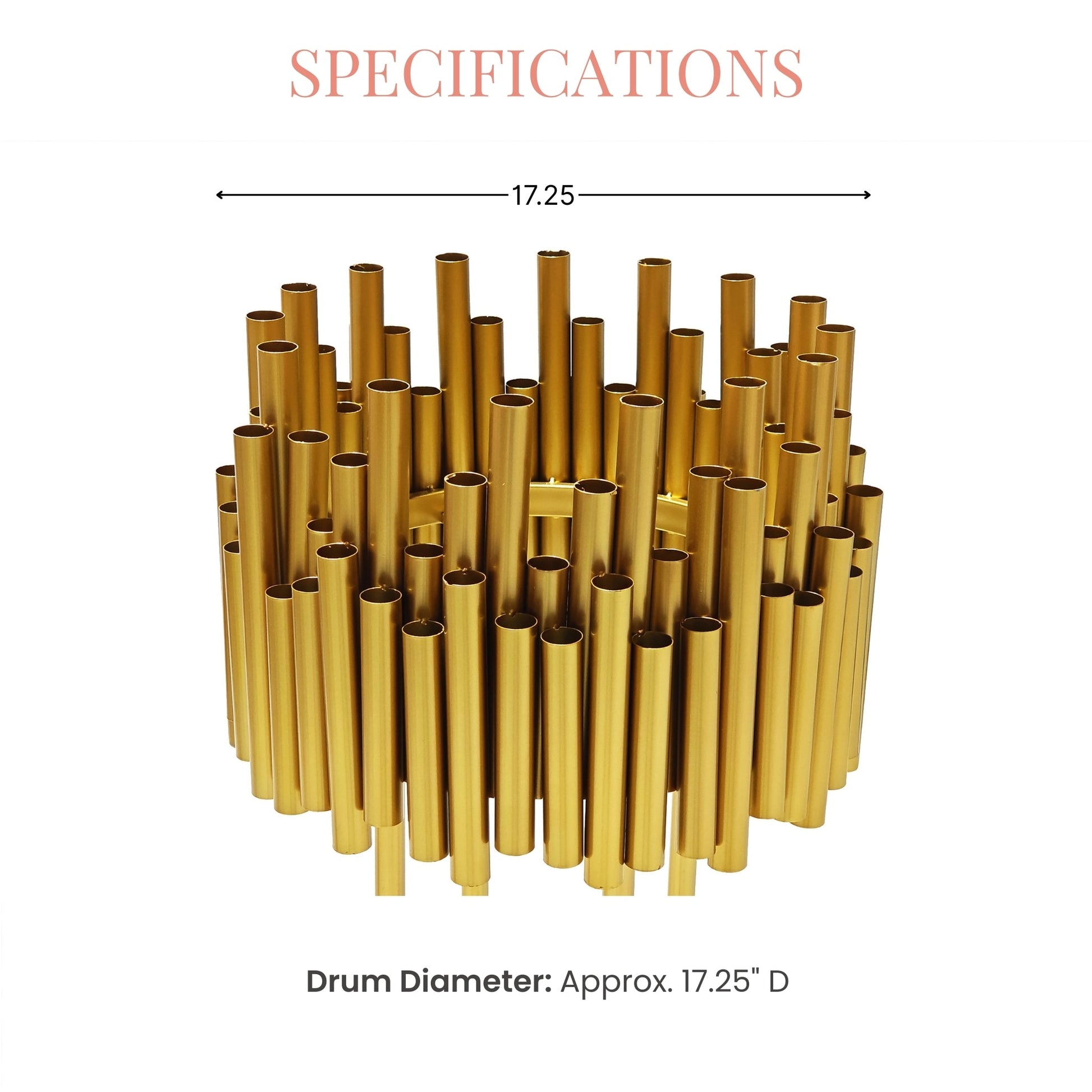 Luxe Drum Table Centerpiece Stand - Gold