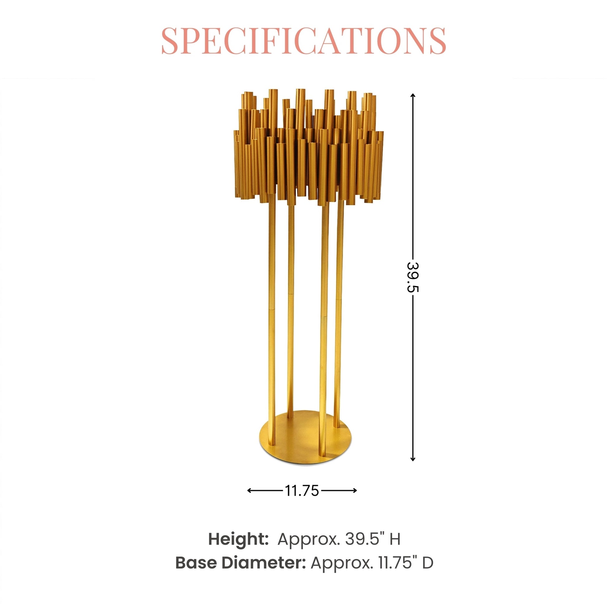 Luxe Drum Table Centerpiece Stand - Gold