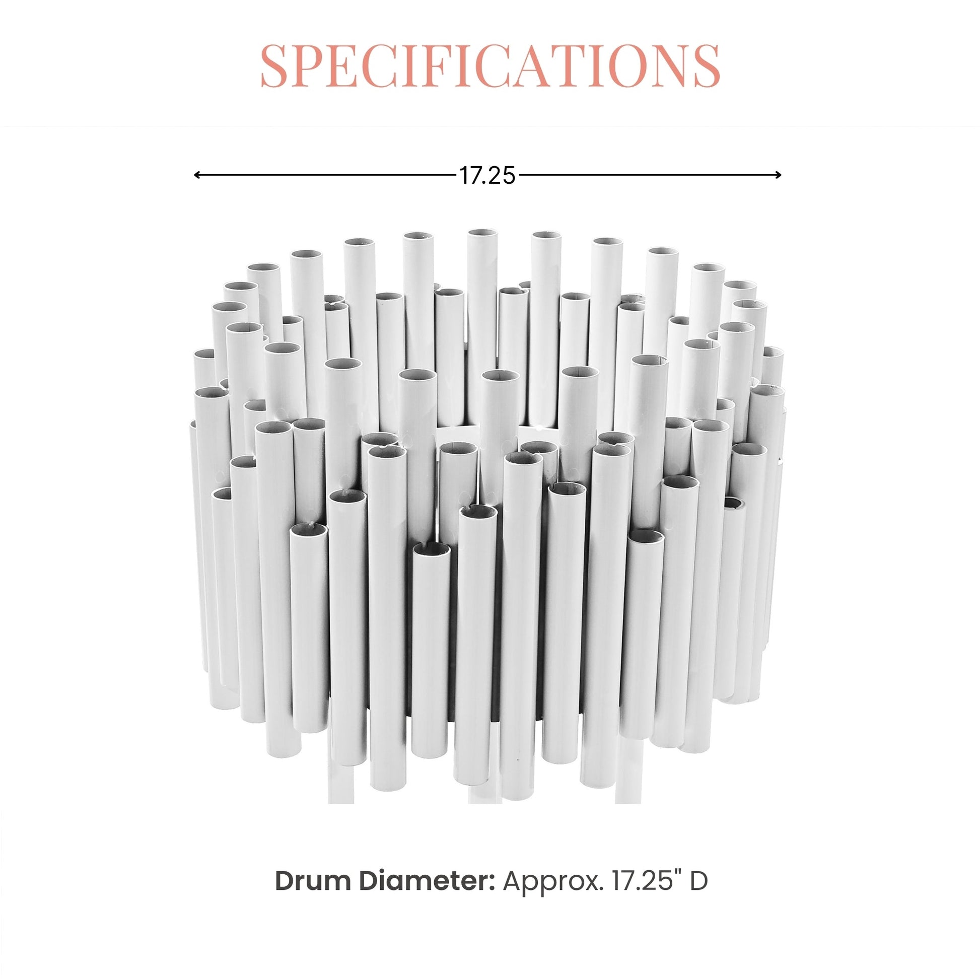 Luxe Drum Table Centerpiece Stand - White