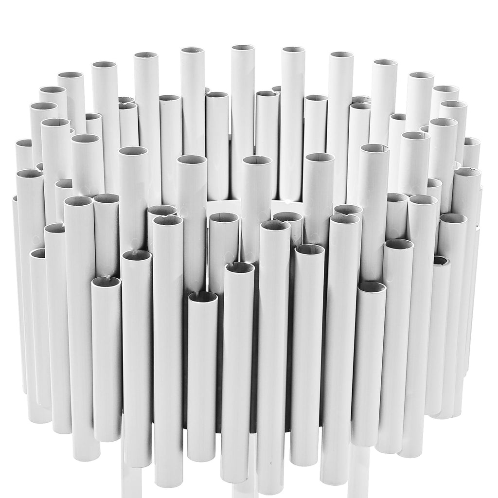 Luxe Drum Table Centerpiece Stand - White