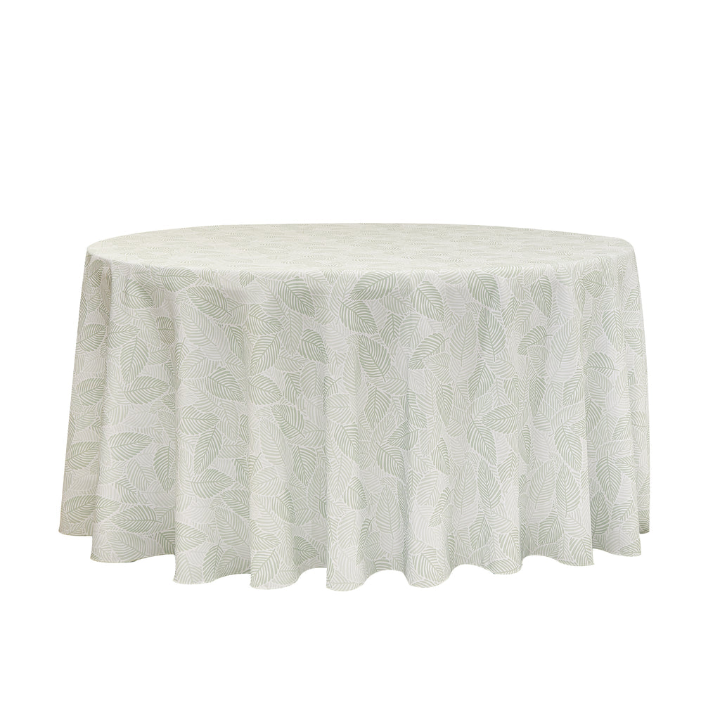 Modern Palm Leaves 120" Round Tablecloth