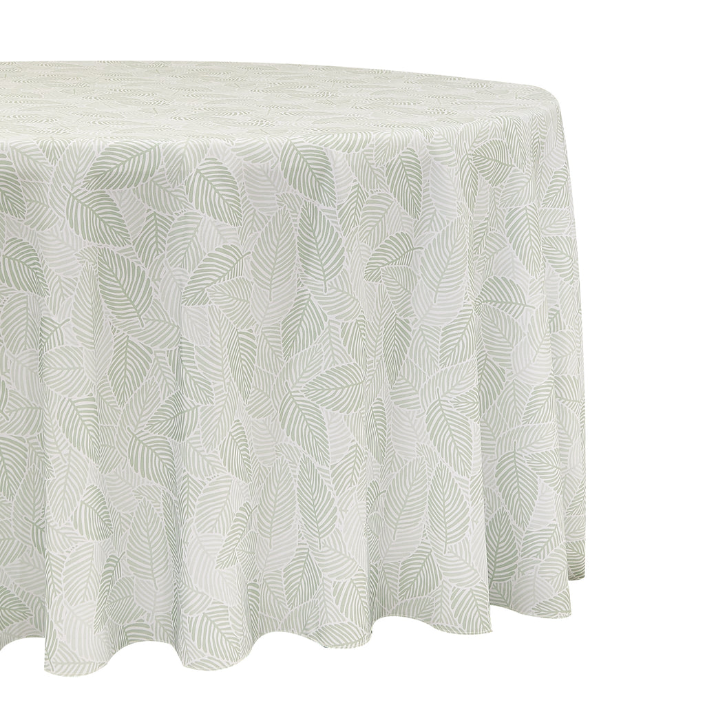 Modern Palm Leaves 120" Round Tablecloth