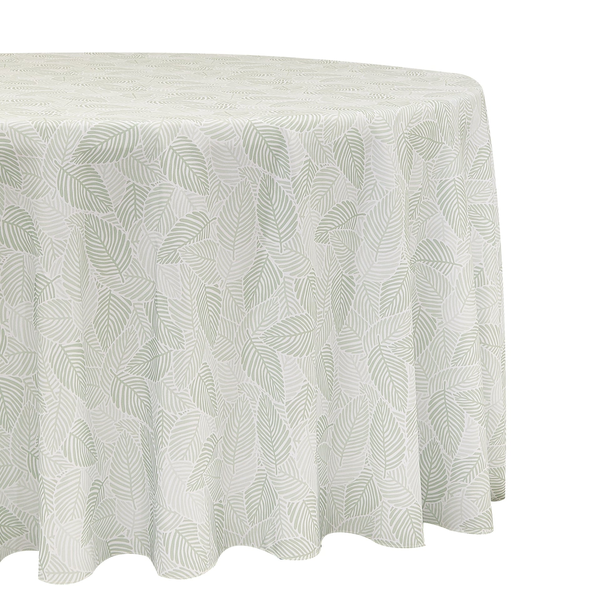 Modern Palm Leaves 120" Round Tablecloth