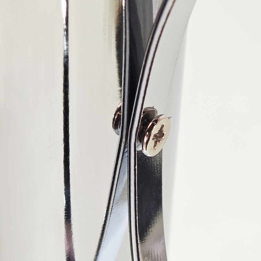 Set of 2 Modern Double Tube Floral Centerpiece Stand - Silver