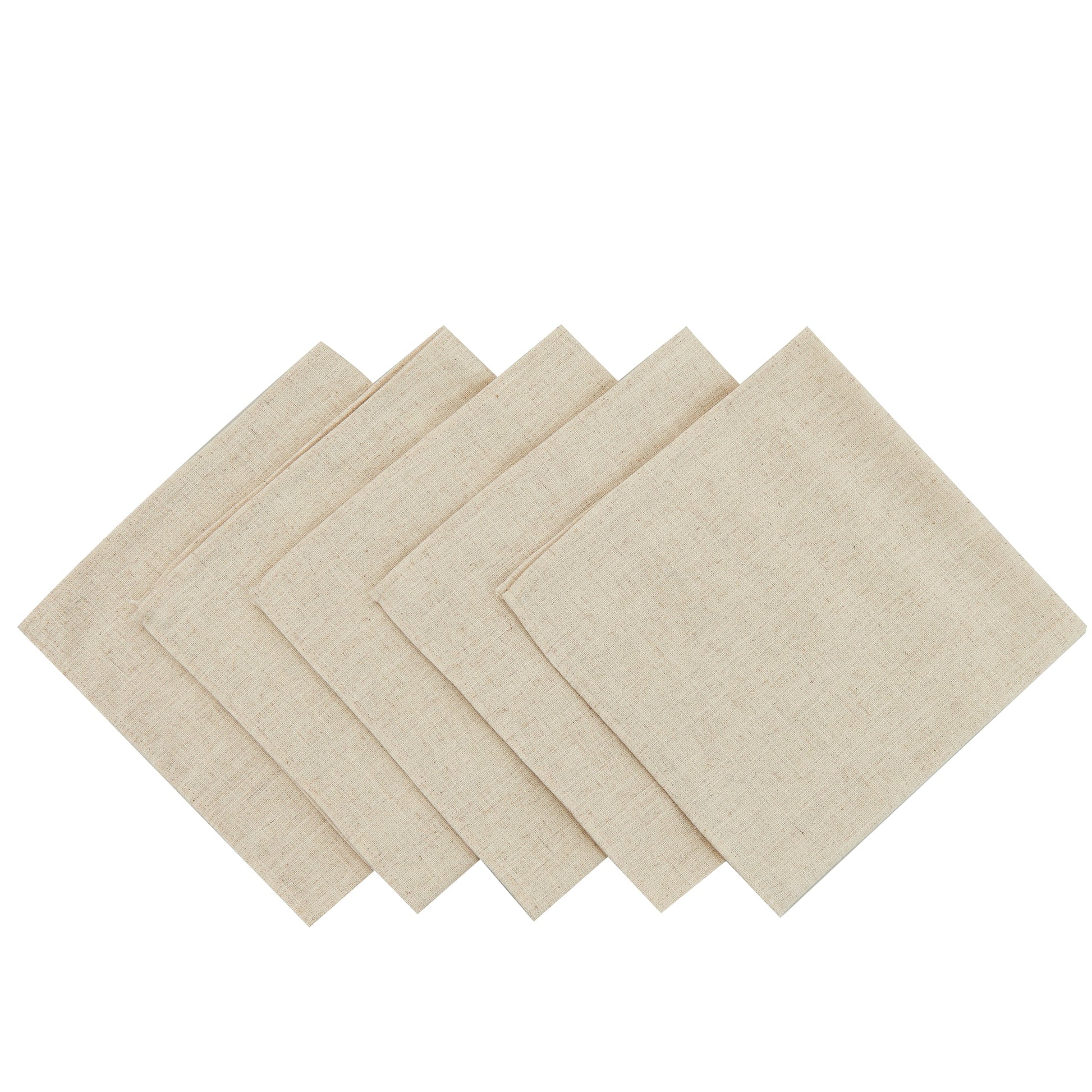 5 pcs/pk Premium Linen-Look Panama Weave 20"x20" Napkin - Ivory