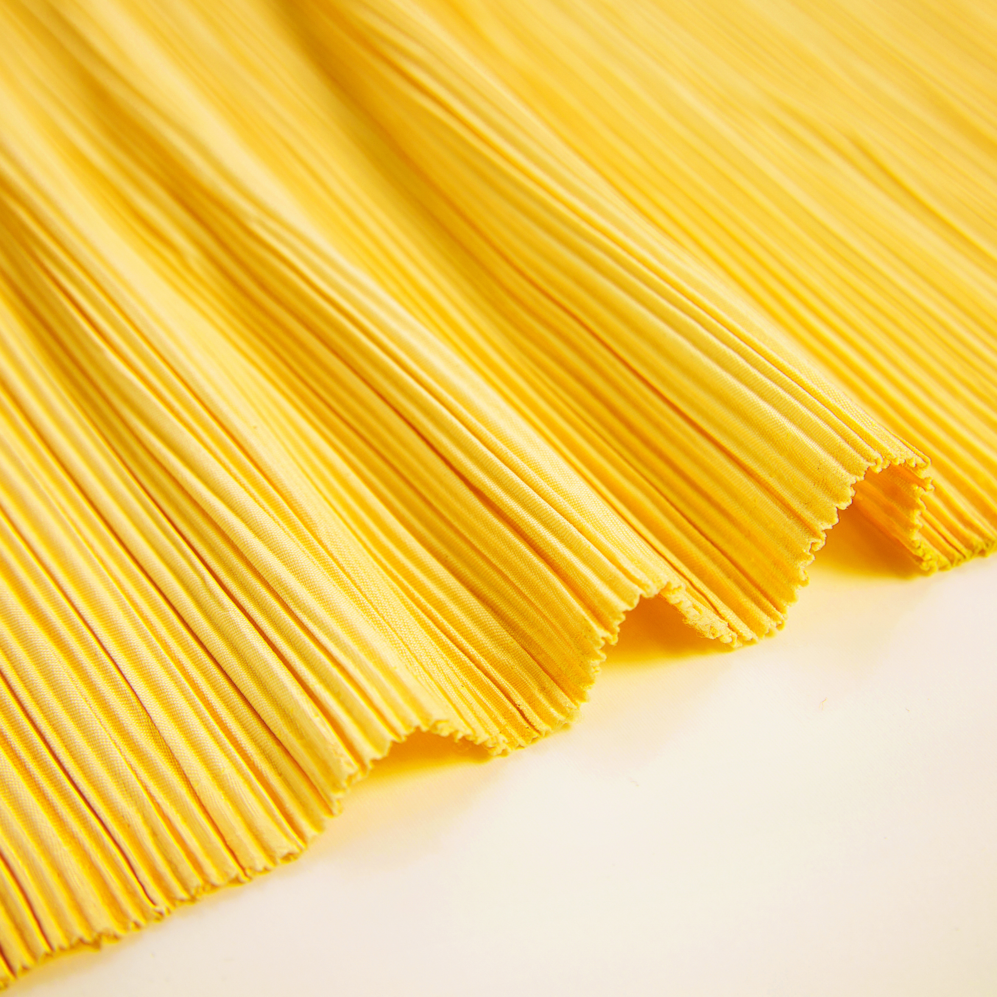 Pleated Crinkle DIY Textured Fabric 10 yards - Yellow