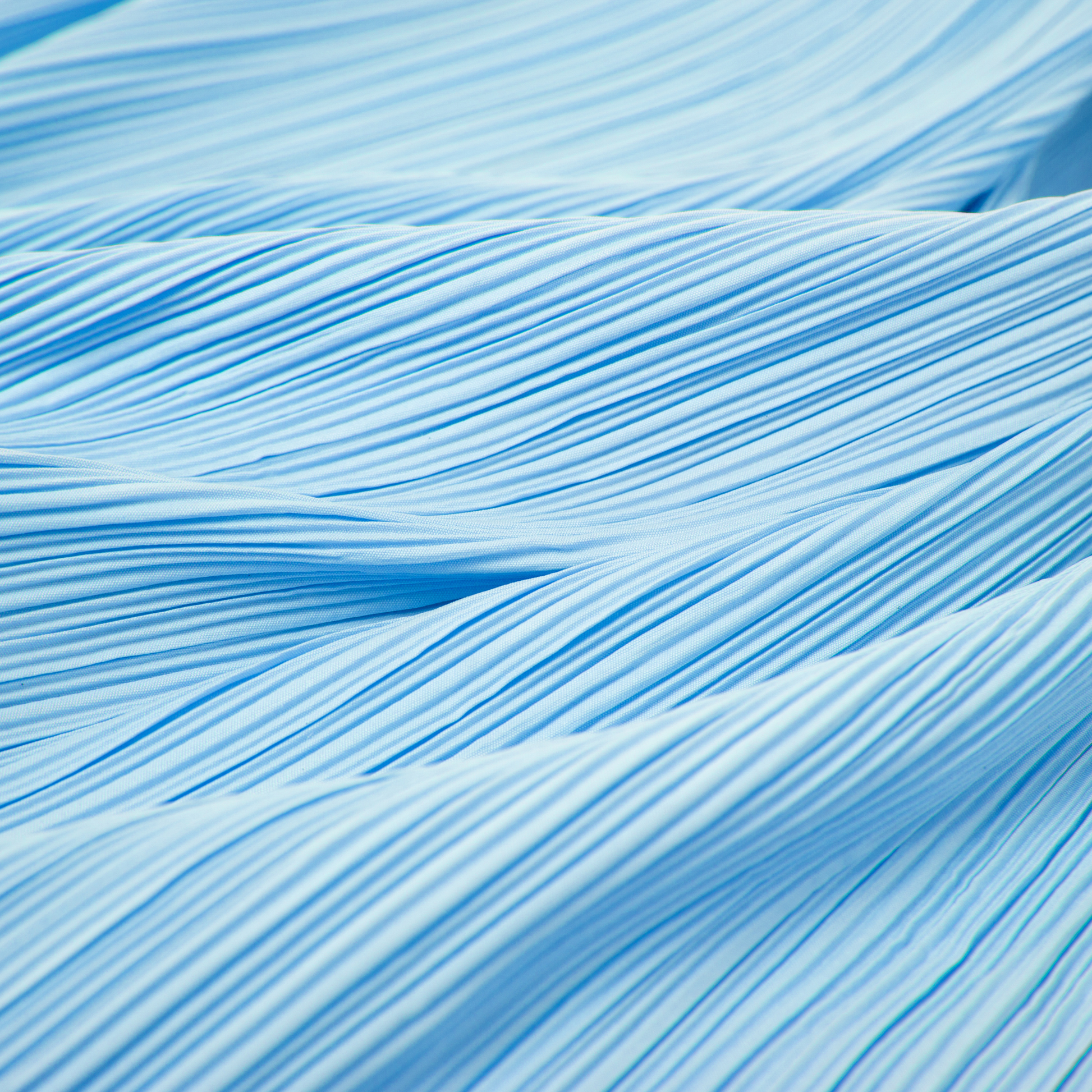 Pleated Crinkle DIY Textured Fabric 10 yards - Baby Blue
