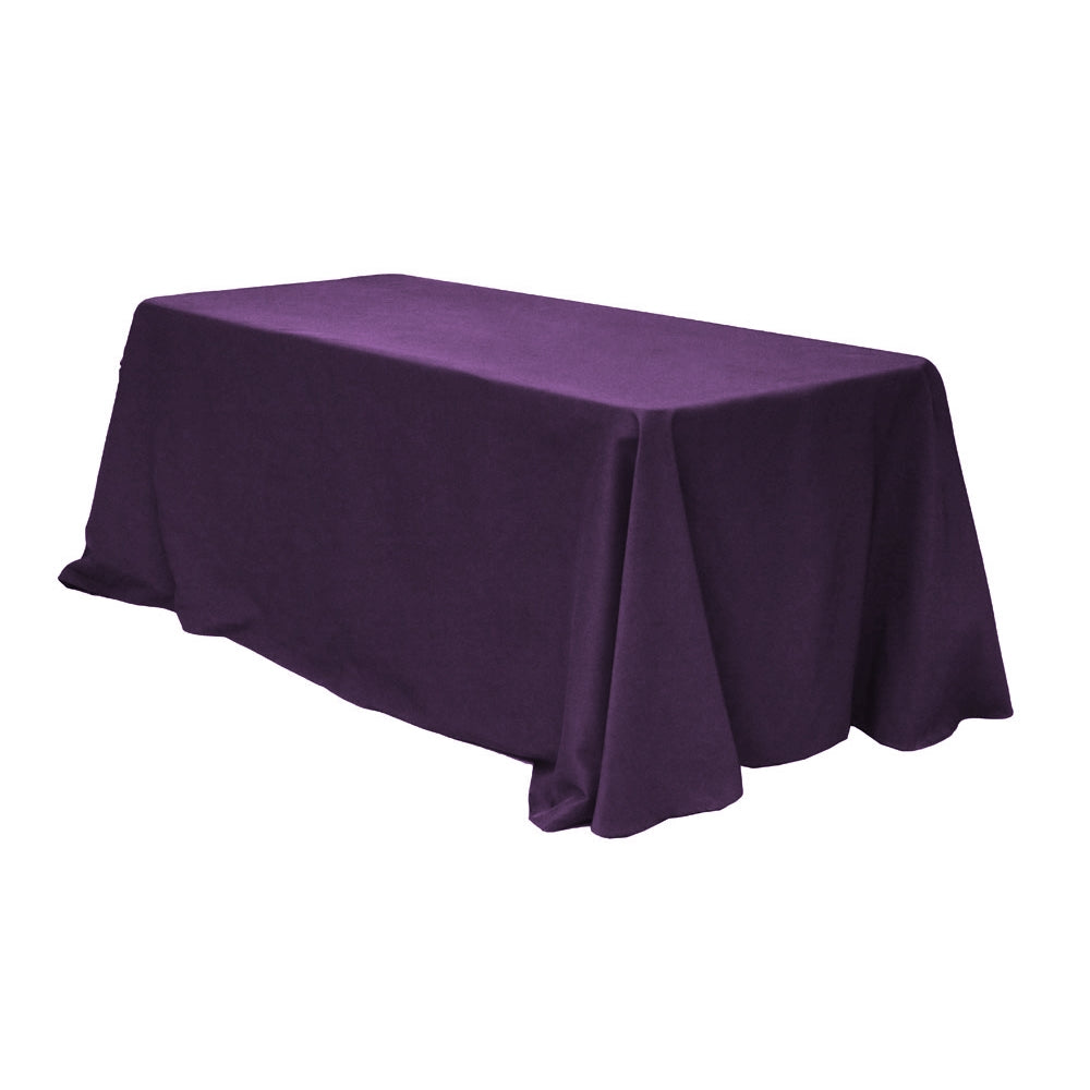 90"x132" Rectangular Oblong Polyester Tablecloth - Eggplant/Plum - CV Linens