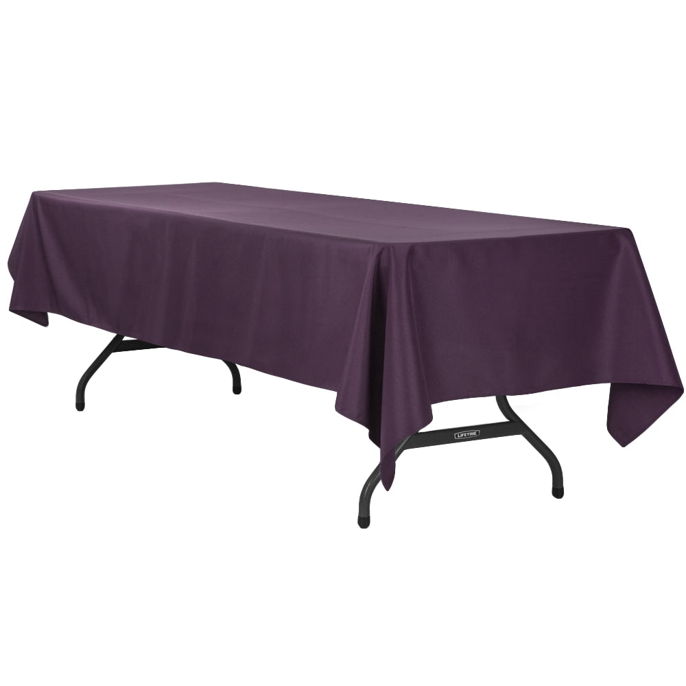60"x120" Rectangular Polyester Tablecloth - Eggplant/Plum - CV Linens