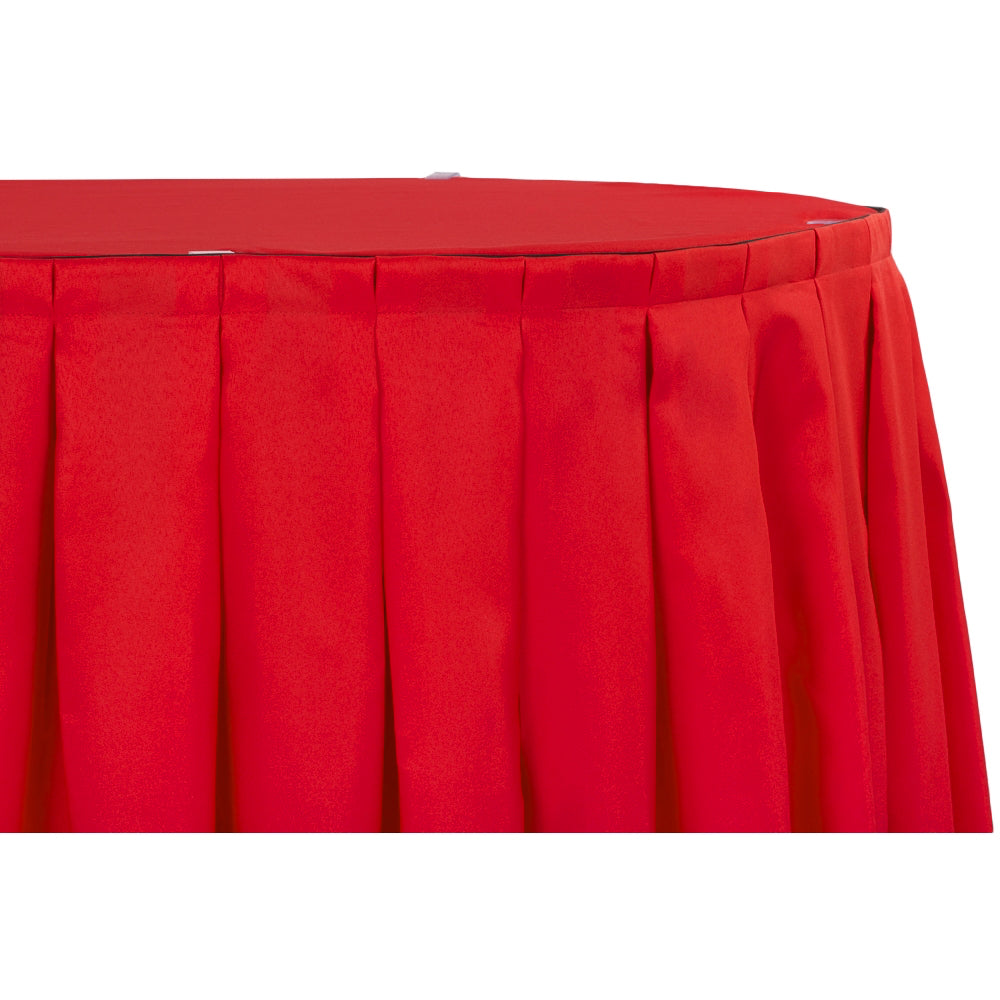 Polyester 21ft Table Skirt - Red - CV Linens