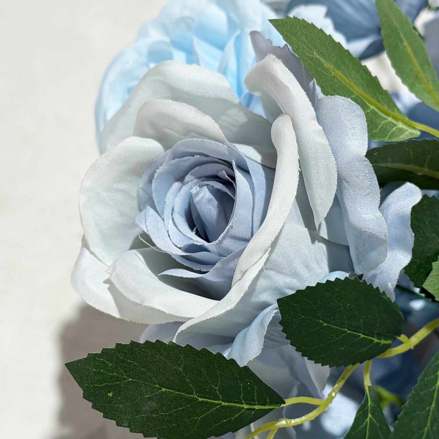 2 pcs/pk Premade Flower Backdrop Arch/Table Runner Decor - Baby Blue