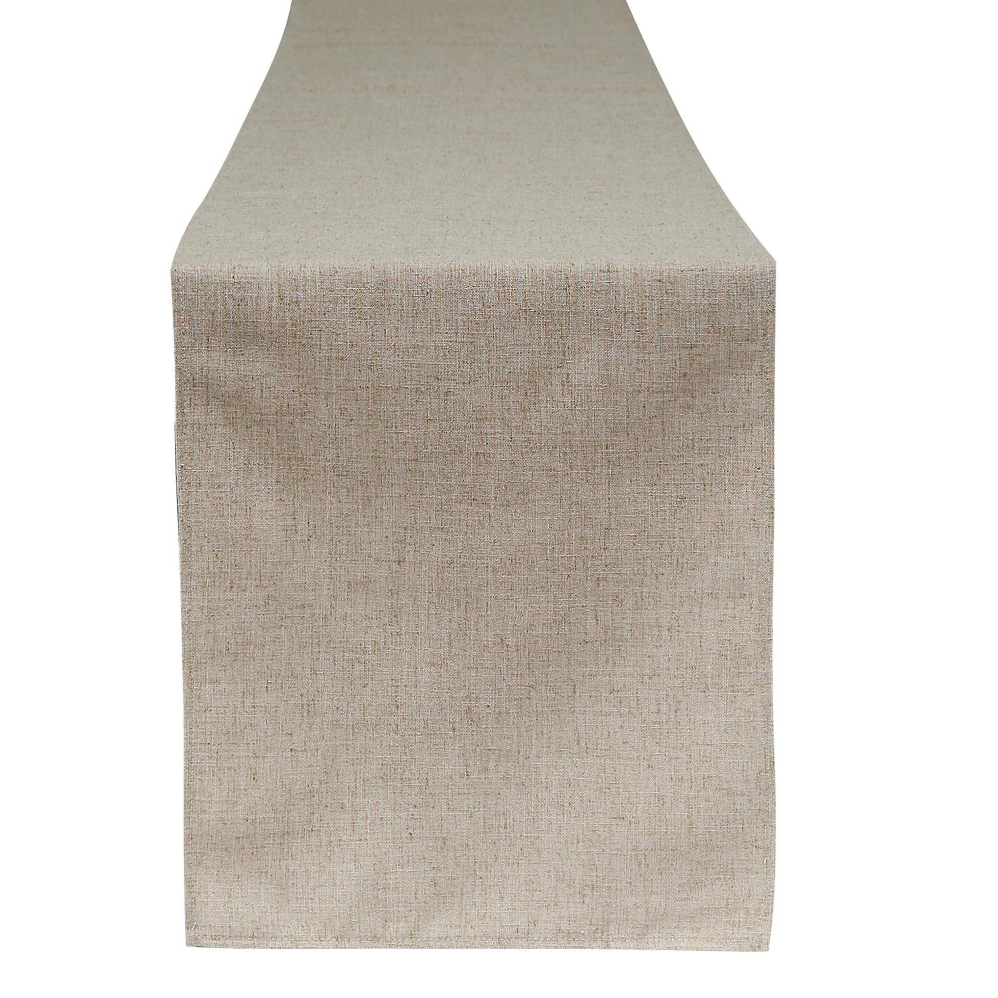 Premium Linen-Look Panama Weave Table Runner - Beige