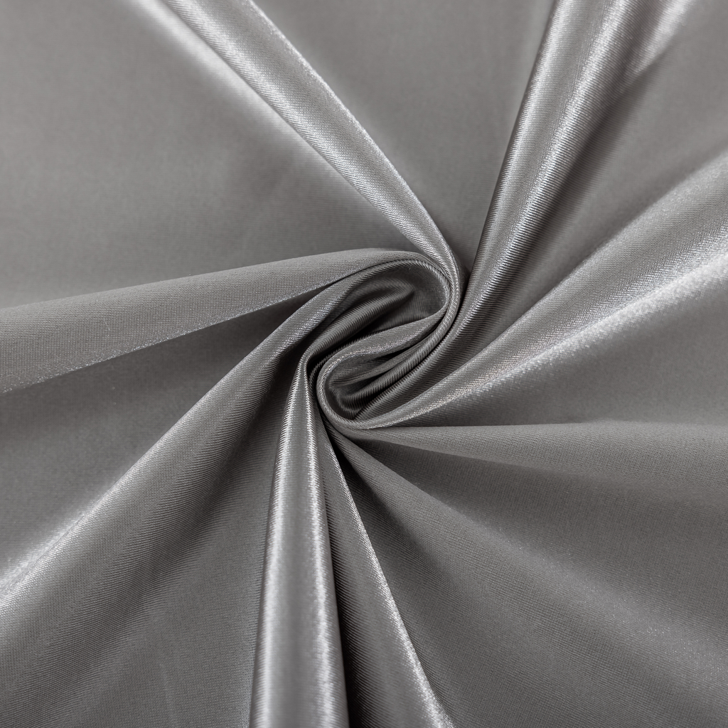 Premium Satin (Wrinkle-Resistant) 120" Round Tablecloth - Silver
