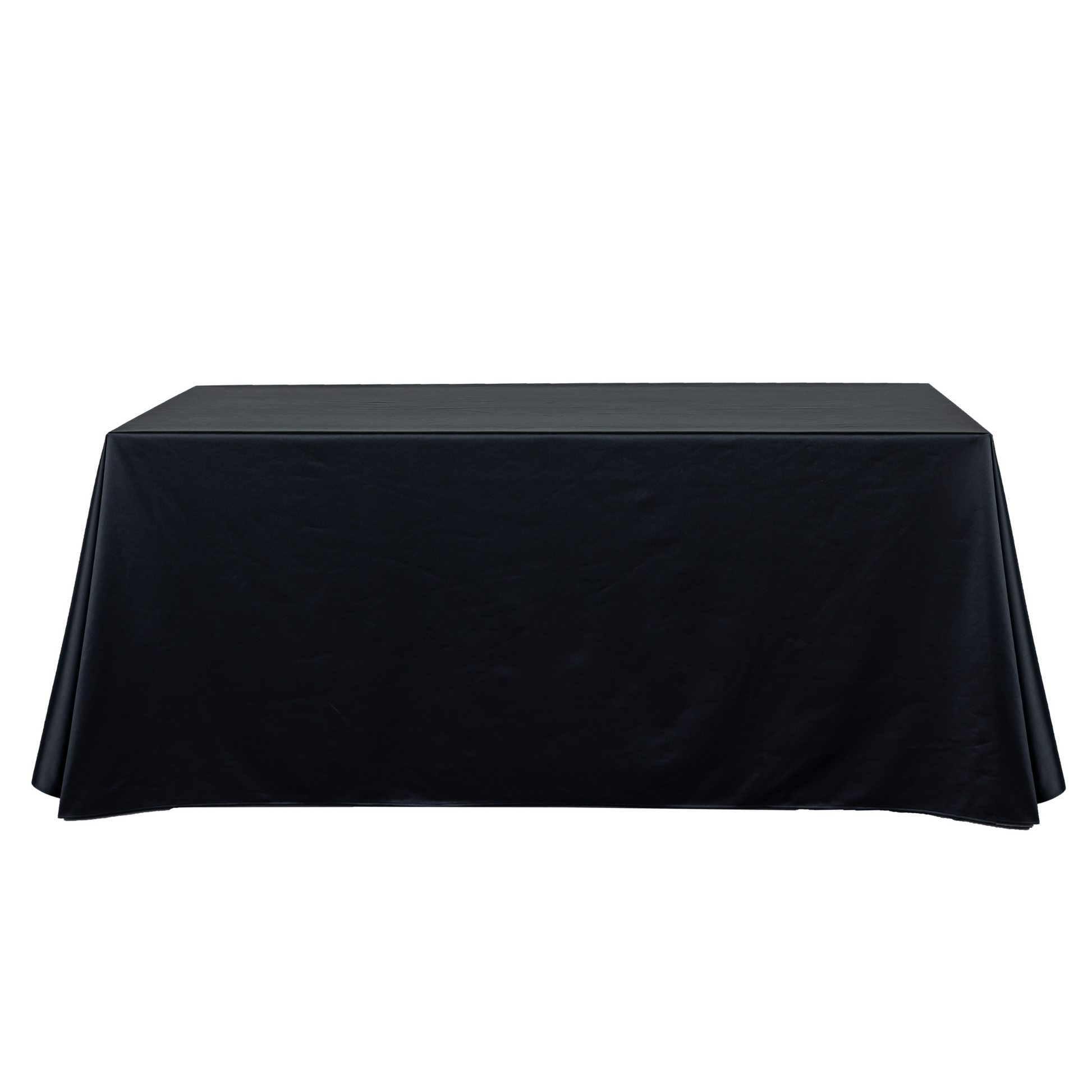 Premium Satin (Wrinkle-Resistant) 90"x156" Rectangular Tablecloth - Black
