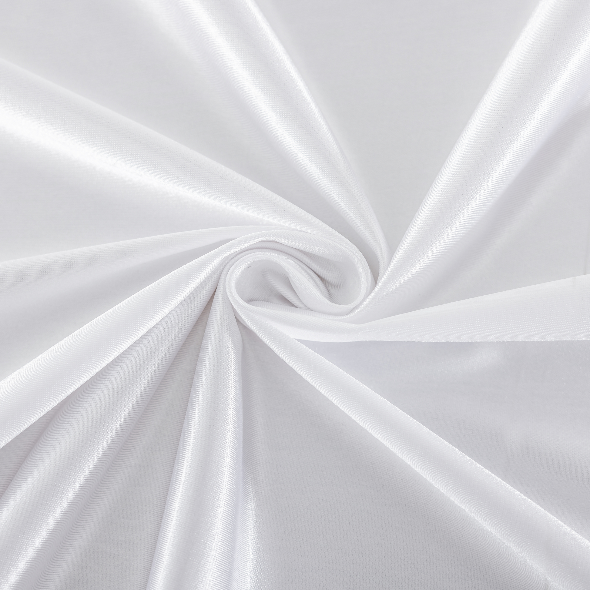 Premium Satin (Wrinkle-Resistant) 120" Round Tablecloth - White
