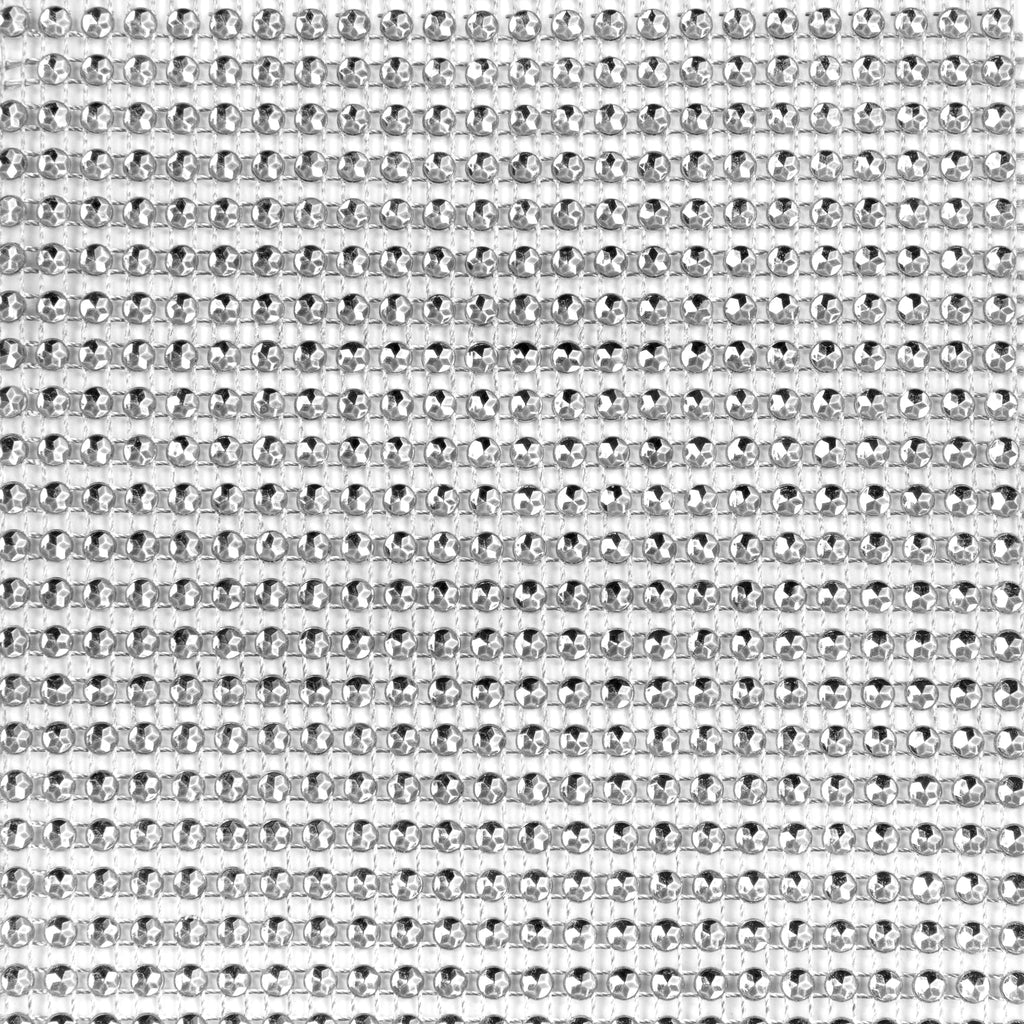Rhinestone Mesh Roll (30ft) - Silver - CV Linens