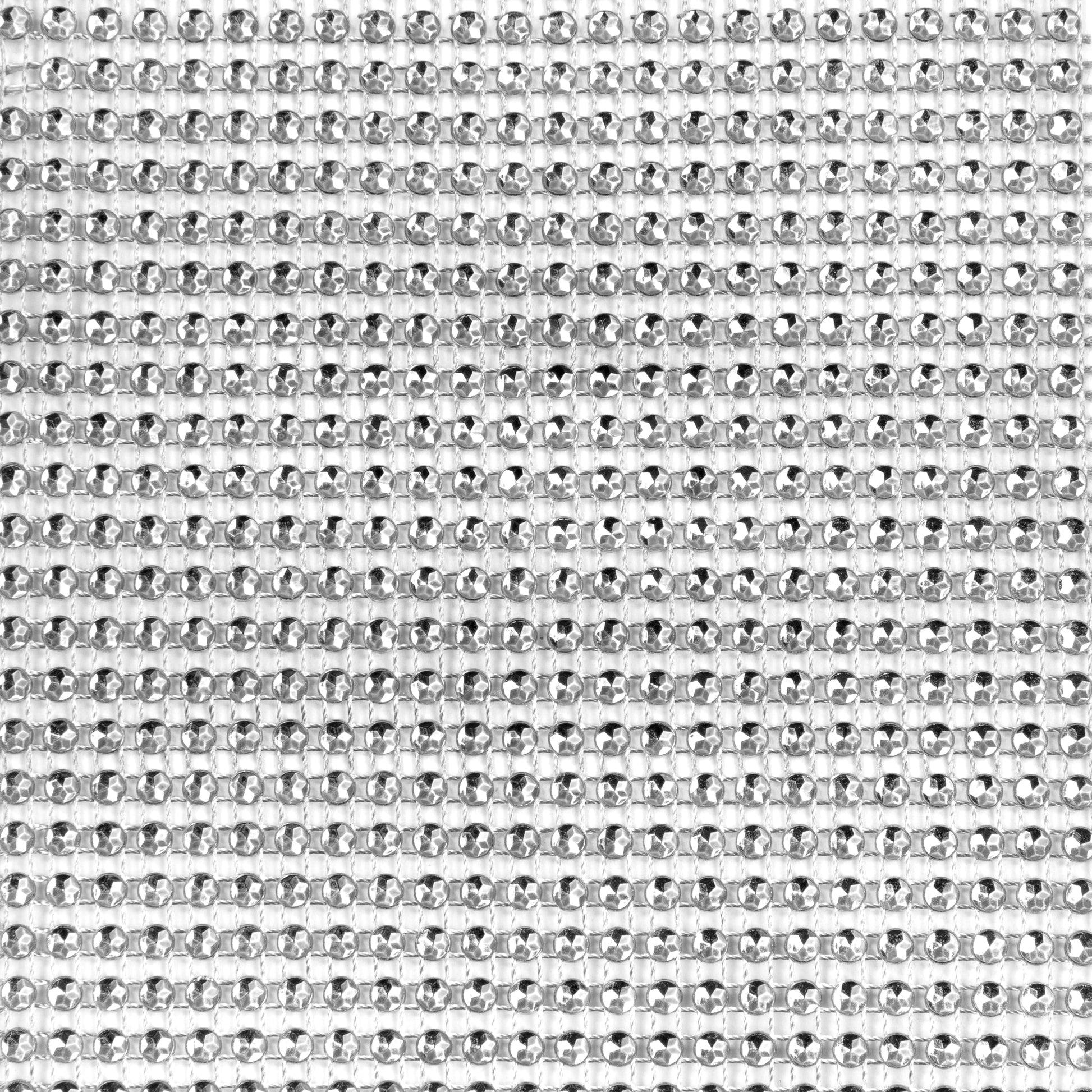 Rhinestone Mesh Roll (30ft) - Silver - CV Linens