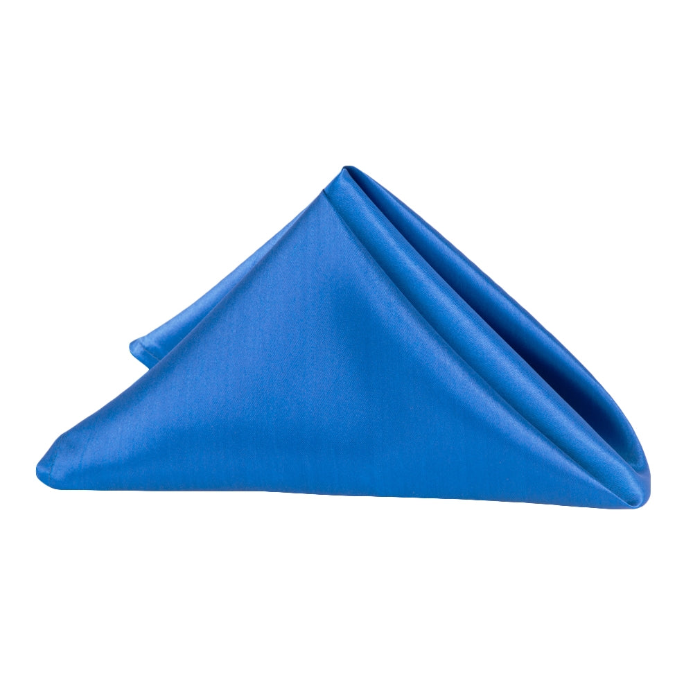 Satin Napkin 20"x20" - Royal Blue - CV Linens