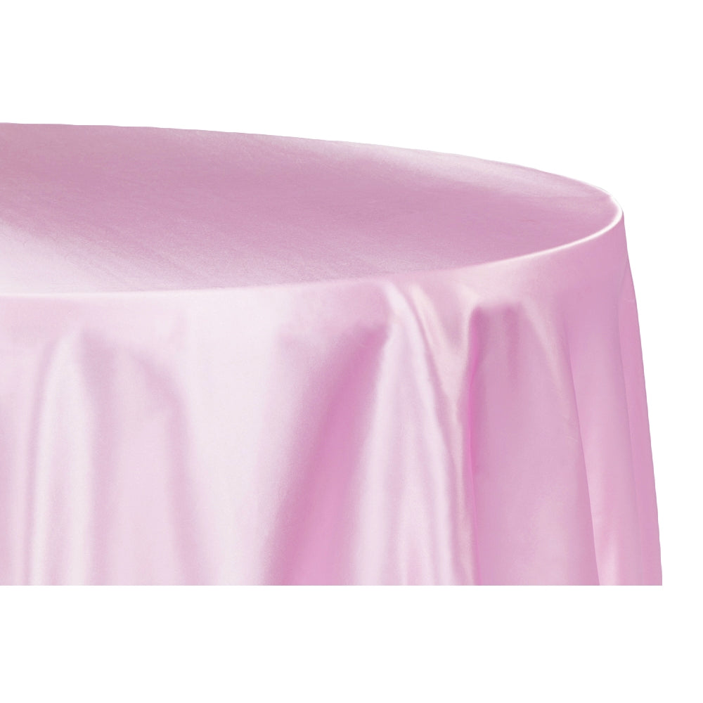 Satin 108" Round Tablecloth - Medium Pink - CV Linens
