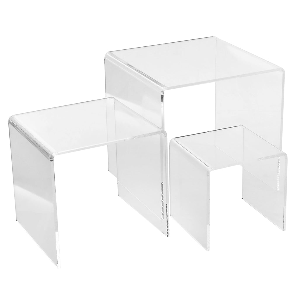 Acrylic Riser Display Stands - Clear