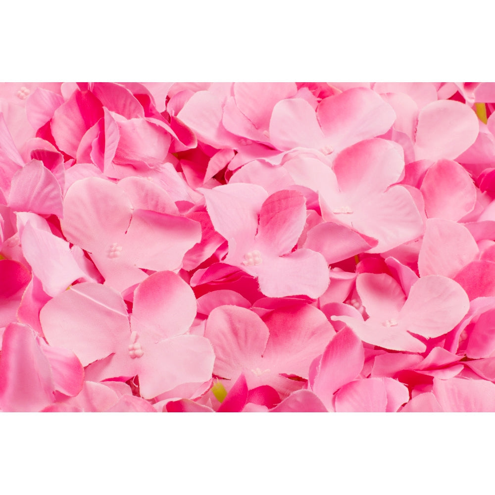 Silk Hydrangeas Flower Wall Backdrop Panel - Pink - CV Linens