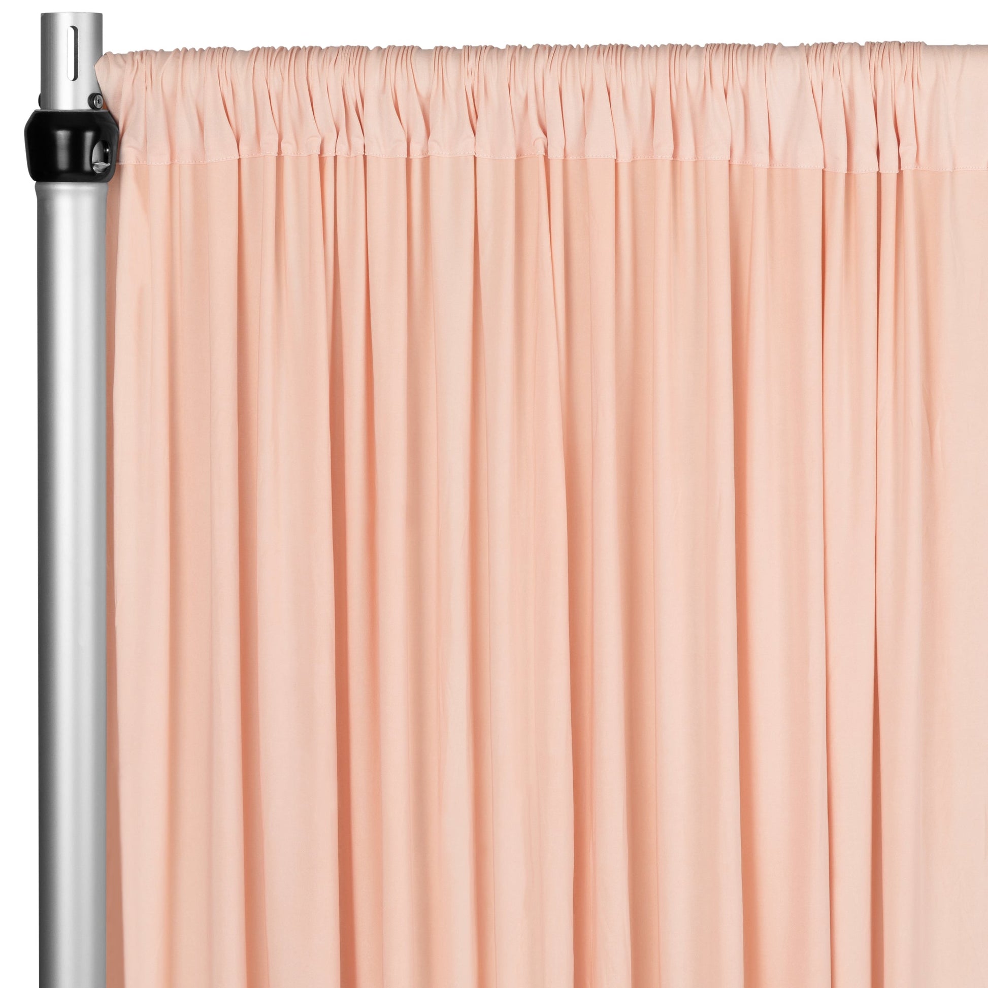 Spandex 4-way Stretch Drape Curtain 8ft H x 60" W - Blush/Rose Gold - CV Linens