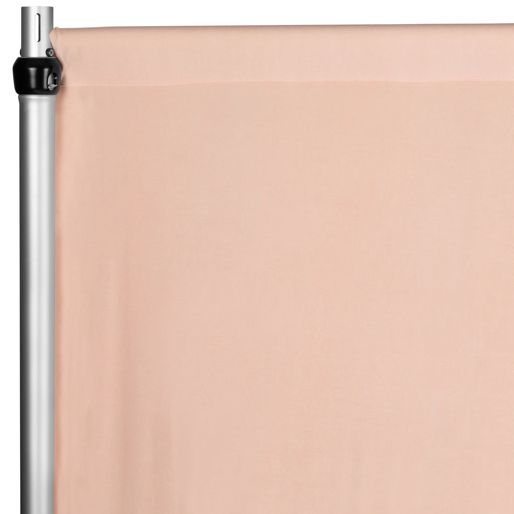 Spandex 4-way Stretch Drape Curtain 8ft H x 60" W - Blush/Rose Gold - CV Linens