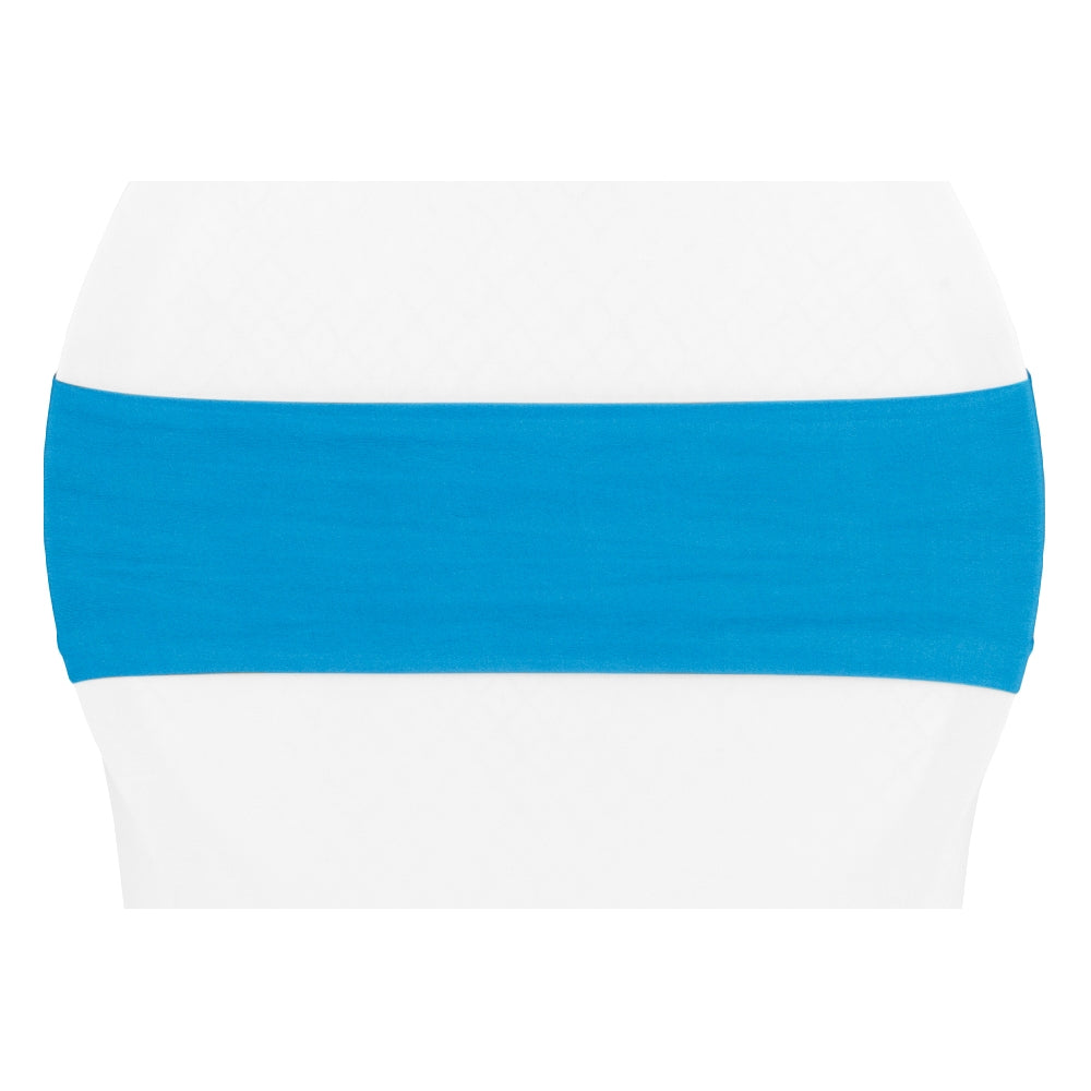 Spandex Chair Band - Aqua Blue - CV Linens