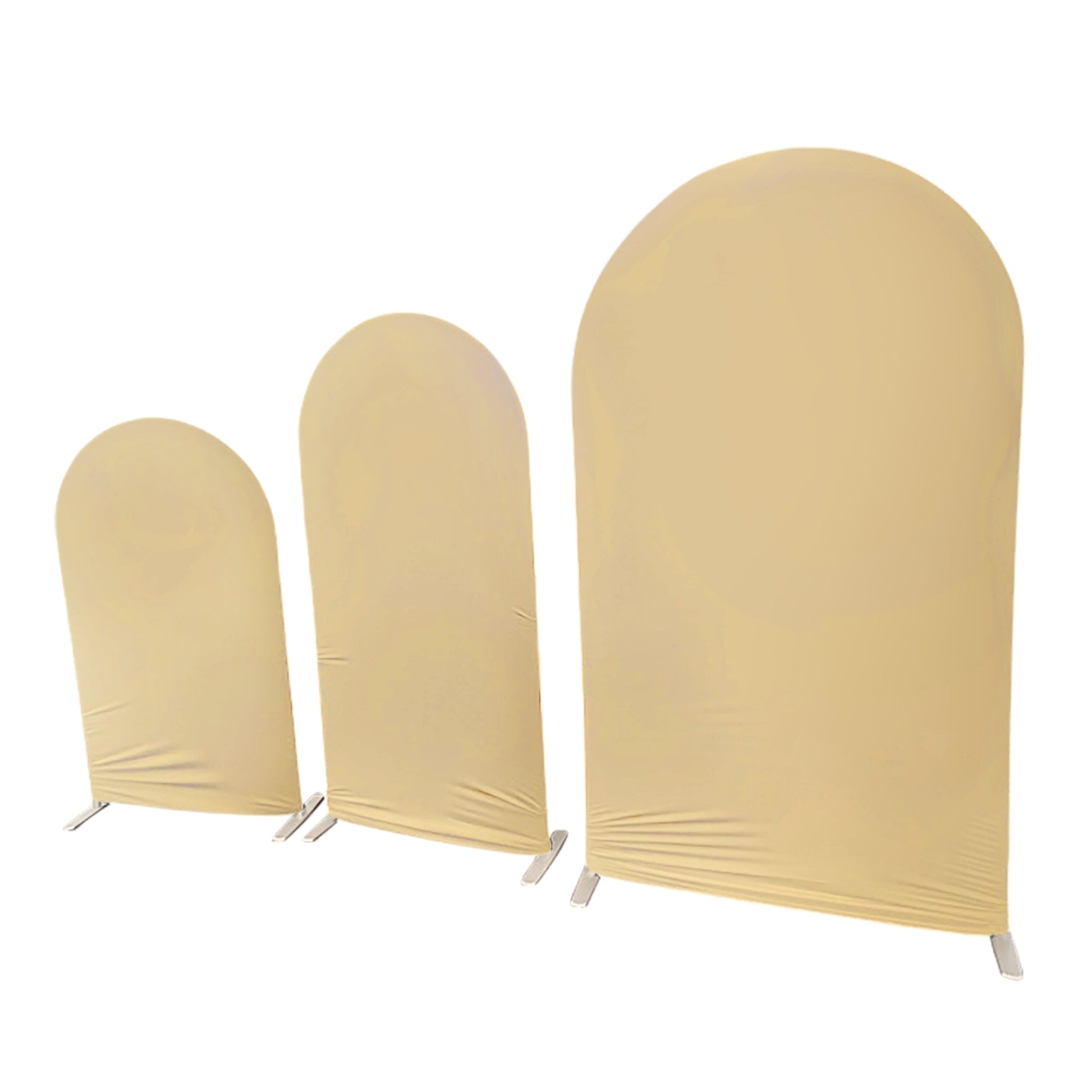 Spandex Covers for Heavy Duty Trio Arch Frame Backdrop 3pc/set - Champagne