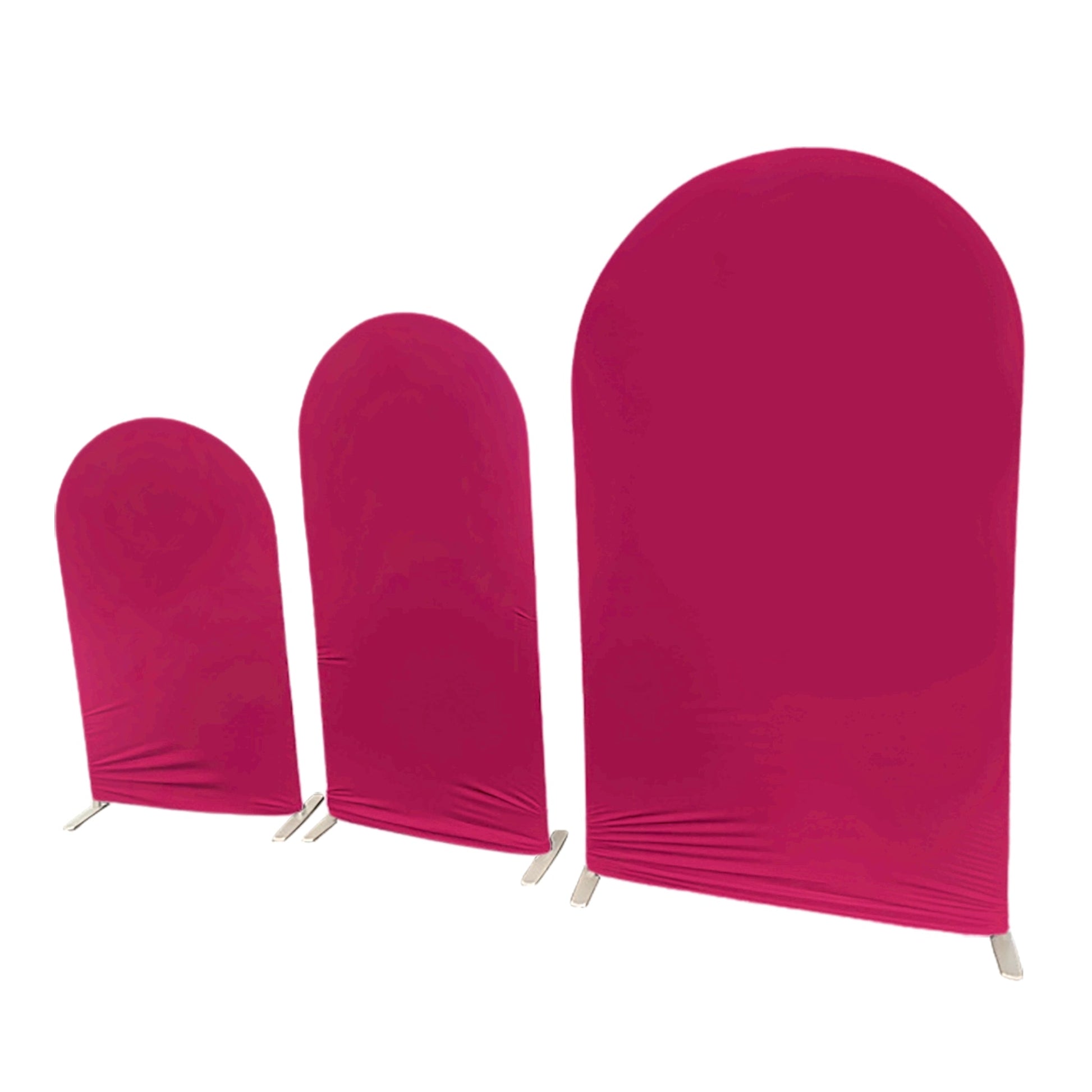 Spandex Covers for Heavy Duty Trio Arch Frame Backdrop 3pc/set - Fuchsia