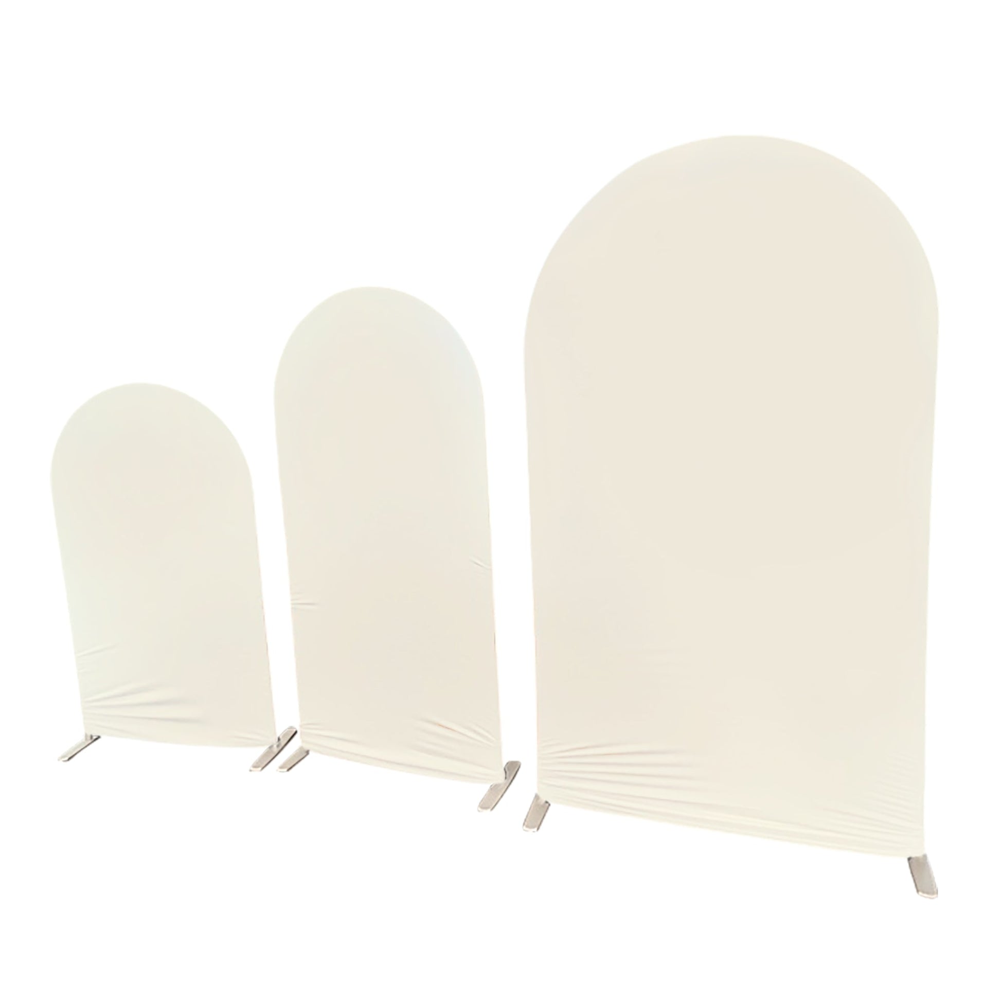 Spandex Covers for Heavy Duty Trio Arch Frame Backdrop 3pc/set - Ivory