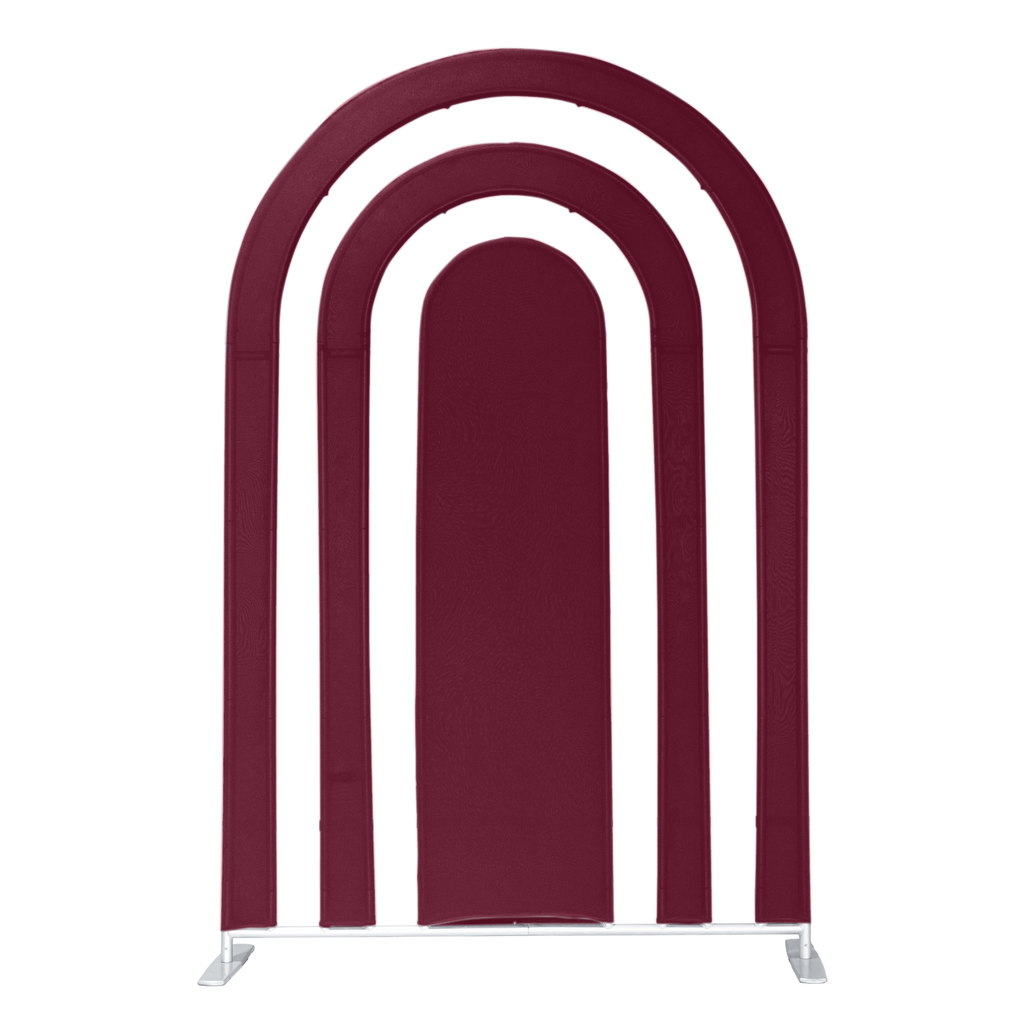 Spandex Cover for Rainbow Multi-Tier Arch (3 pc/set) - Burgundy