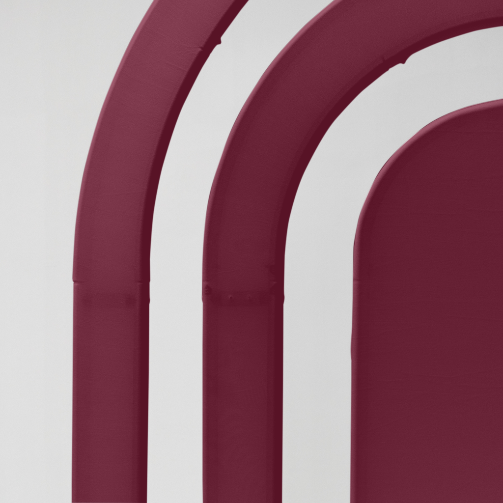 Spandex Cover for Rainbow Multi-Tier Arch (3 pc/set) - Burgundy