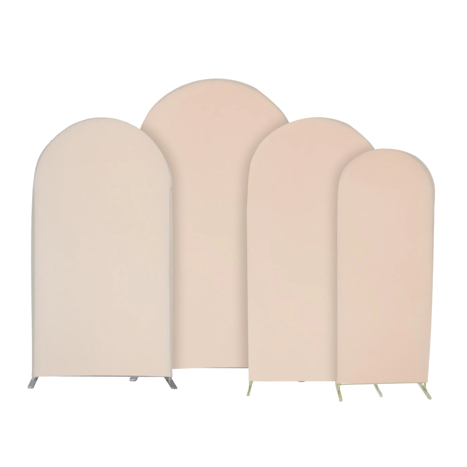 Universal Fit Spandex Covers for All Trio Arch Backdrop Stand (4 pcs)  - Champagne
